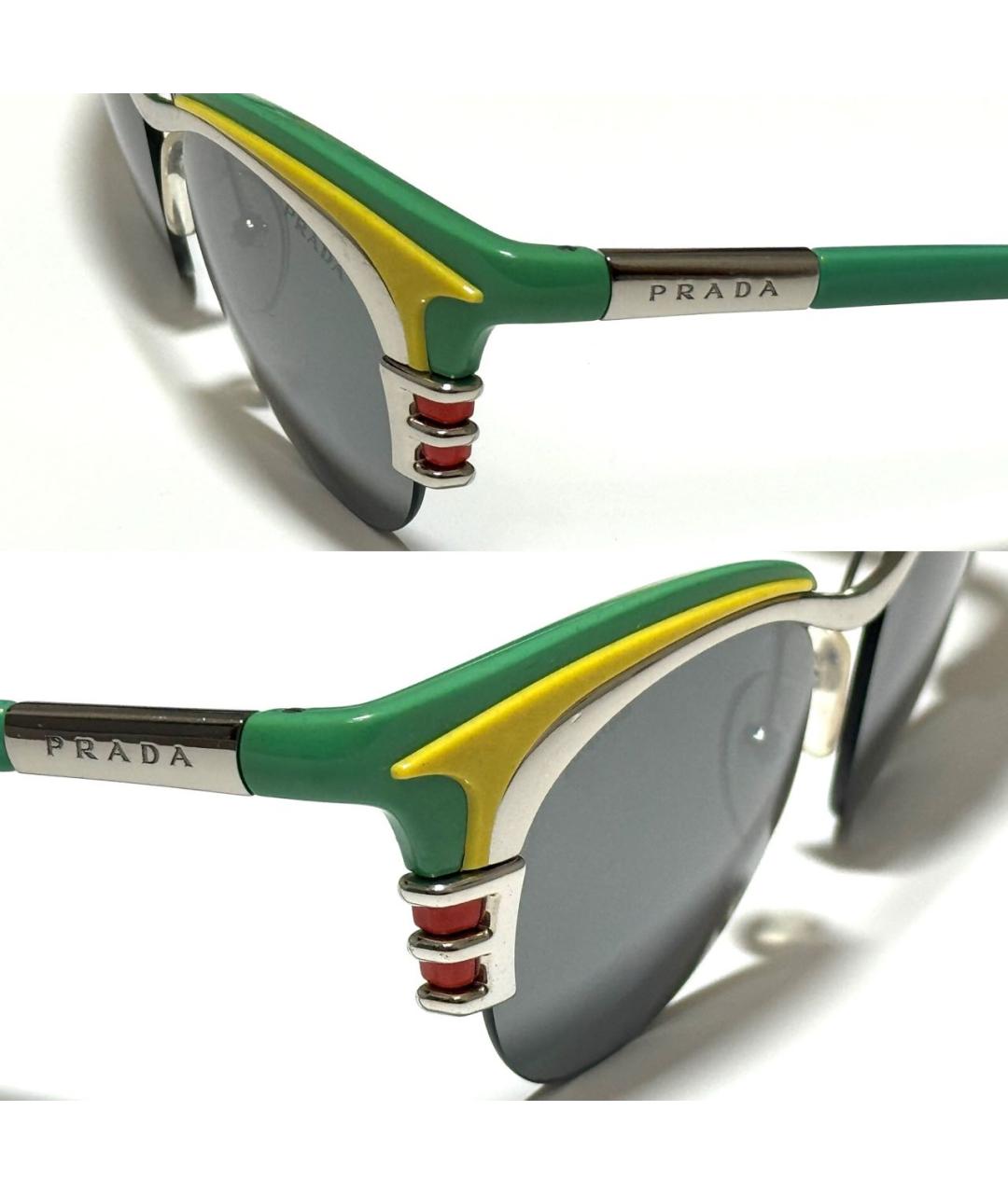 PRADA Мульти пластиковые солнцезащитные очки, фото 3