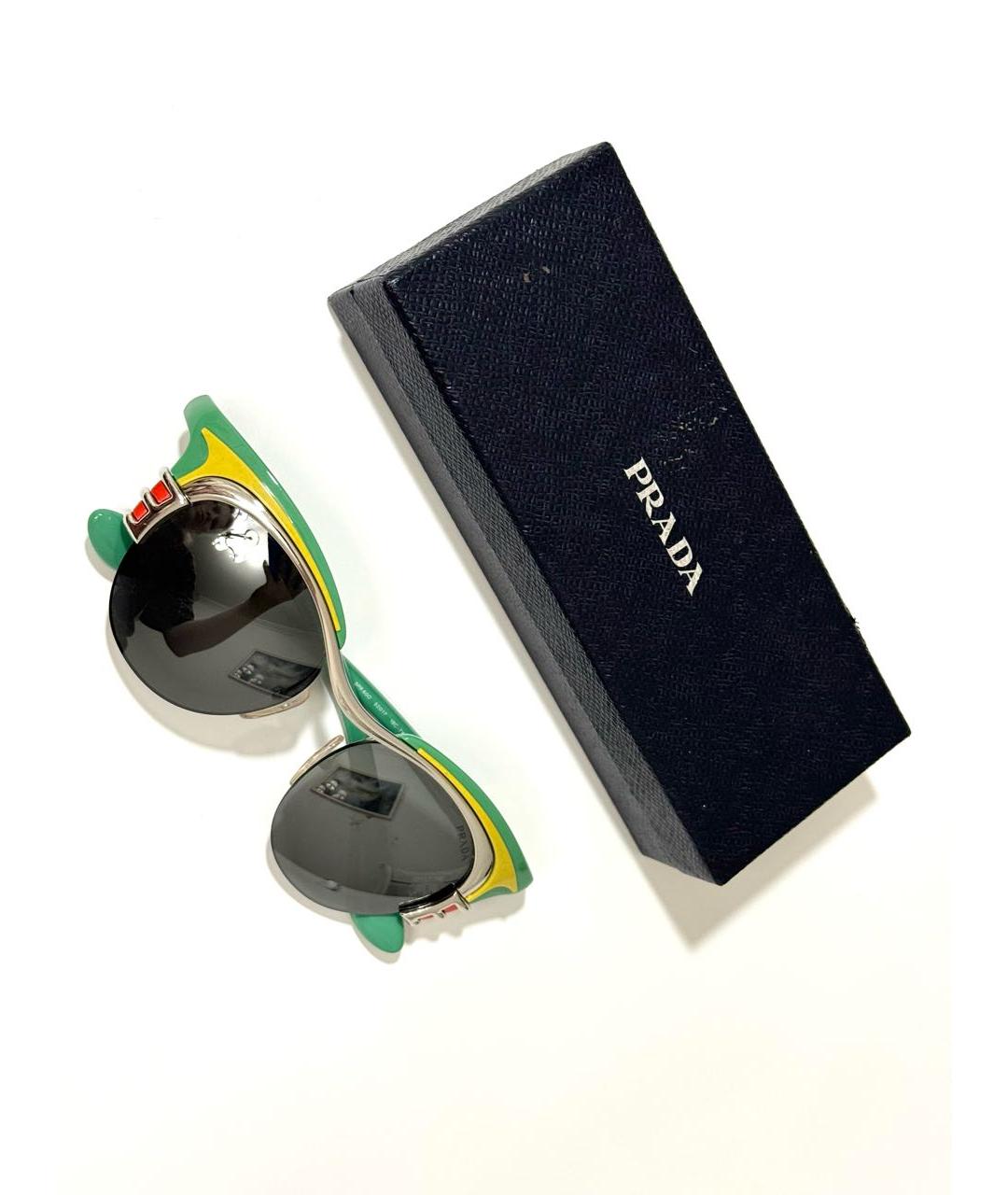 PRADA Мульти пластиковые солнцезащитные очки, фото 4