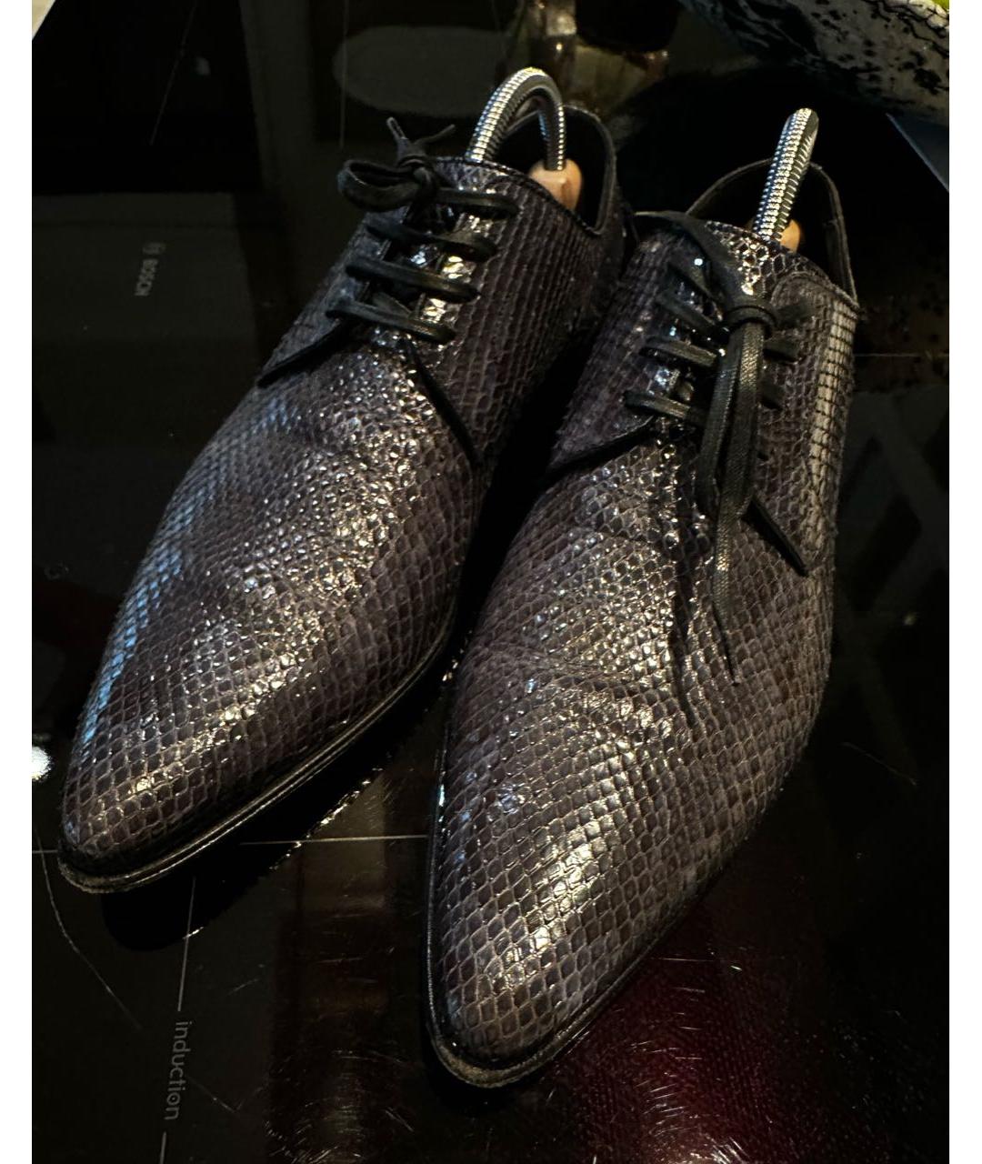 DOLCE&GABBANA Темно-синие туфли из экзотической кожи, фото 7