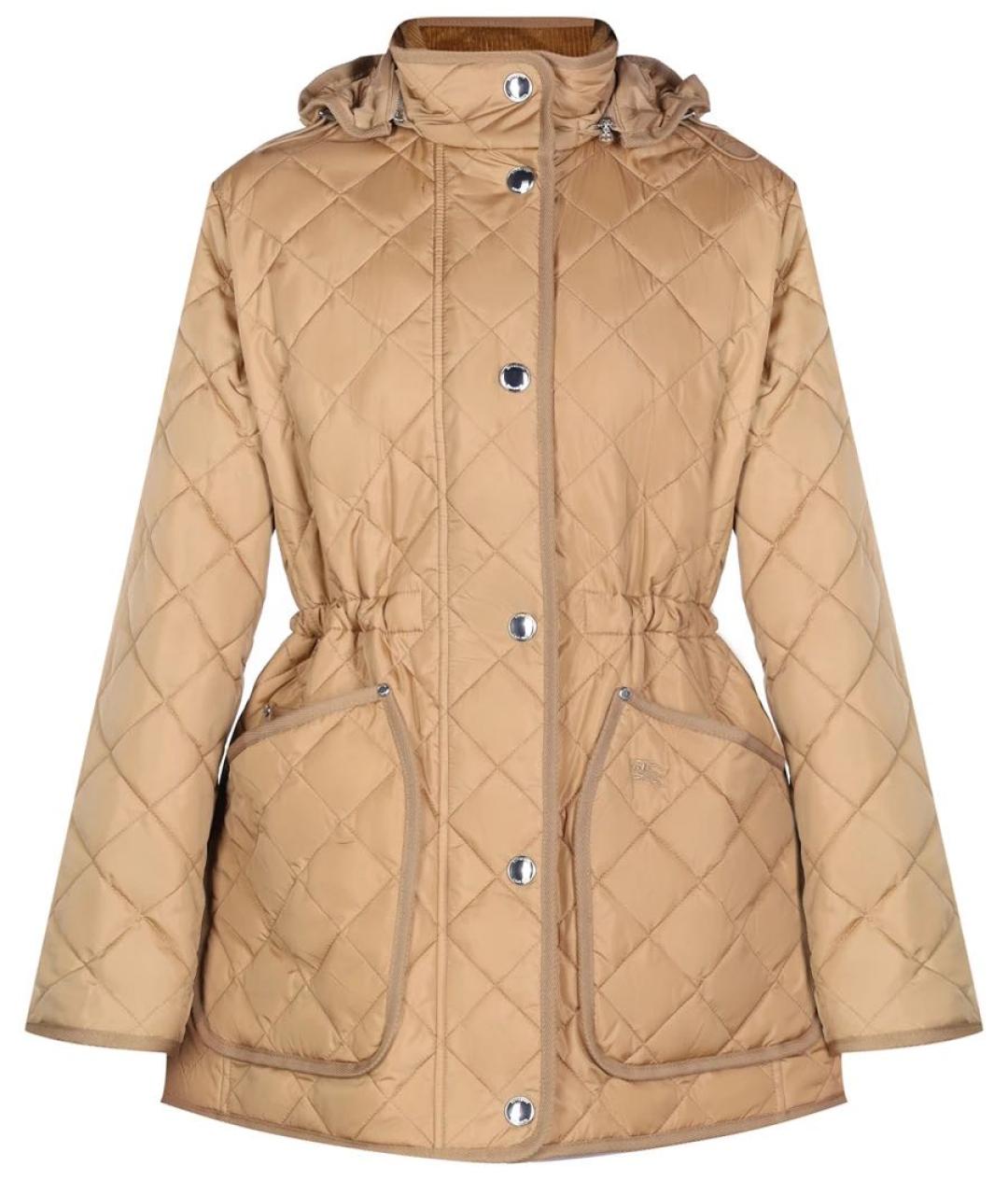 BURBERRY Бежевая полиамидовая куртка, фото 4