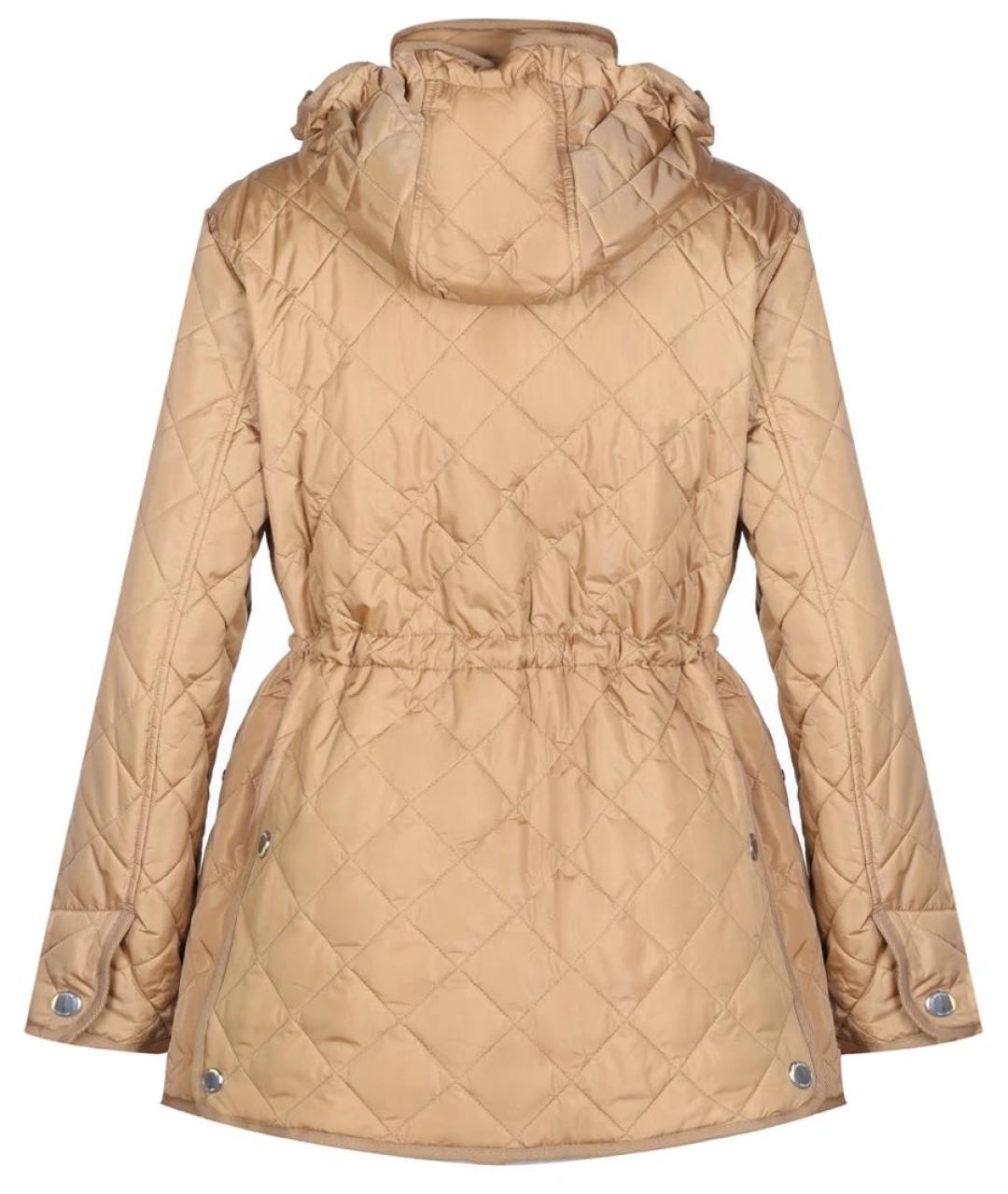 BURBERRY Бежевая полиамидовая куртка, фото 2