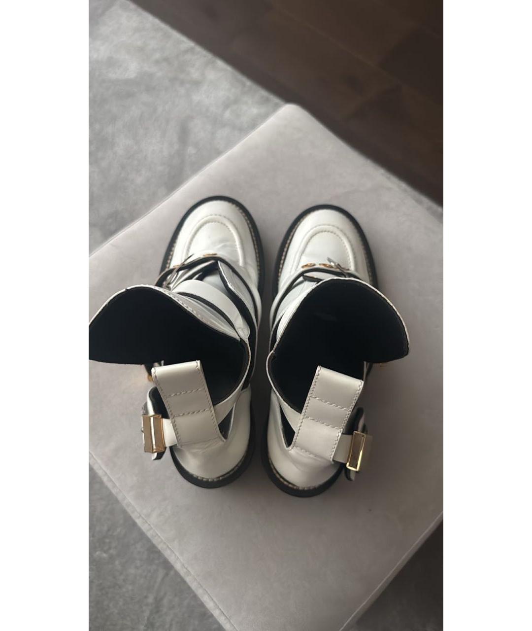 BALENCIAGA Белые кожаные ботинки, фото 3
