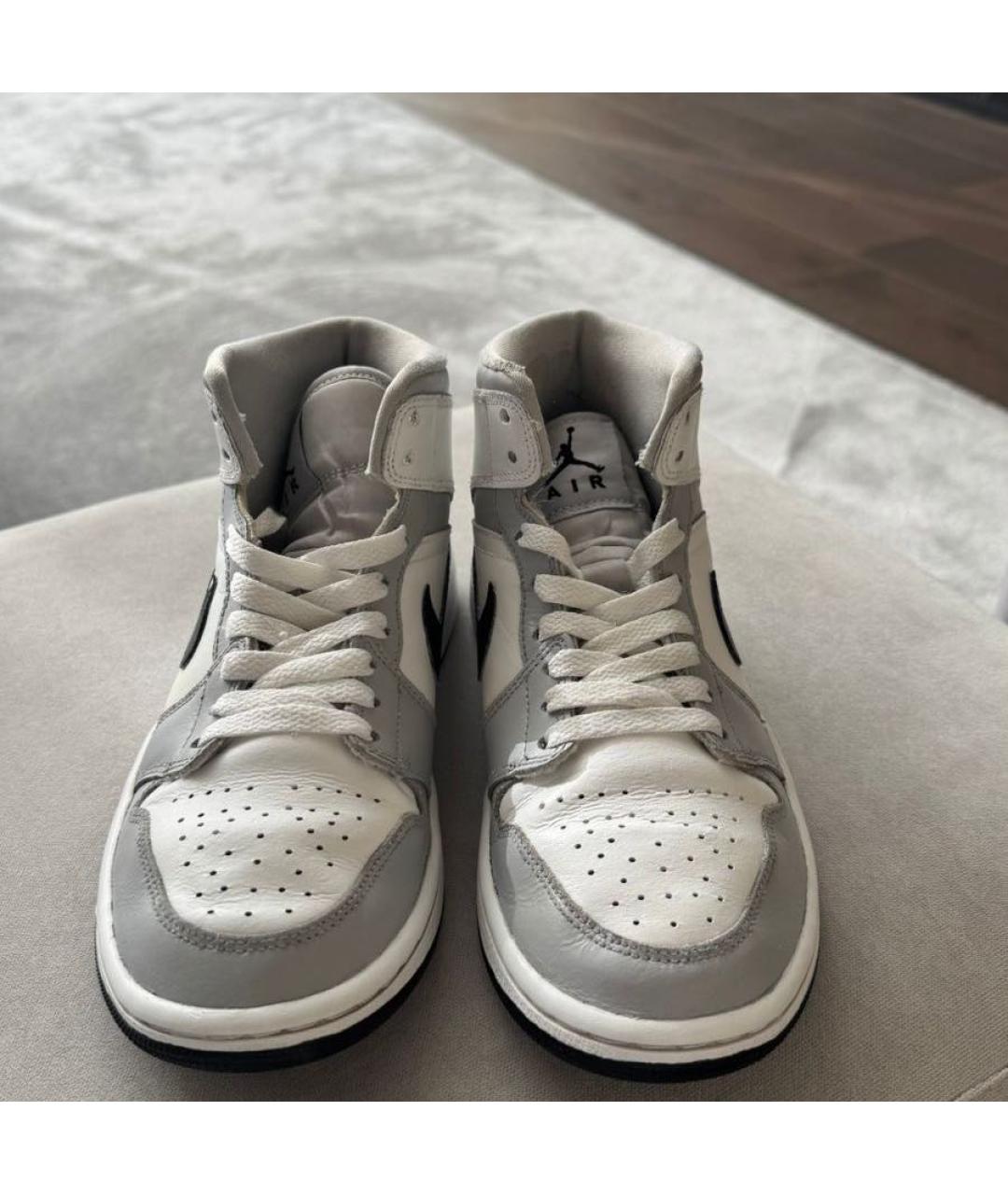 NIKE Серые кожаные кеды, фото 2
