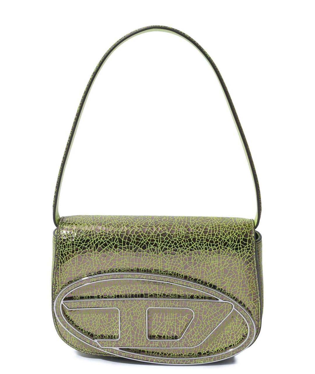 DIESEL Зеленая кожаная сумка через плечо, фото 8