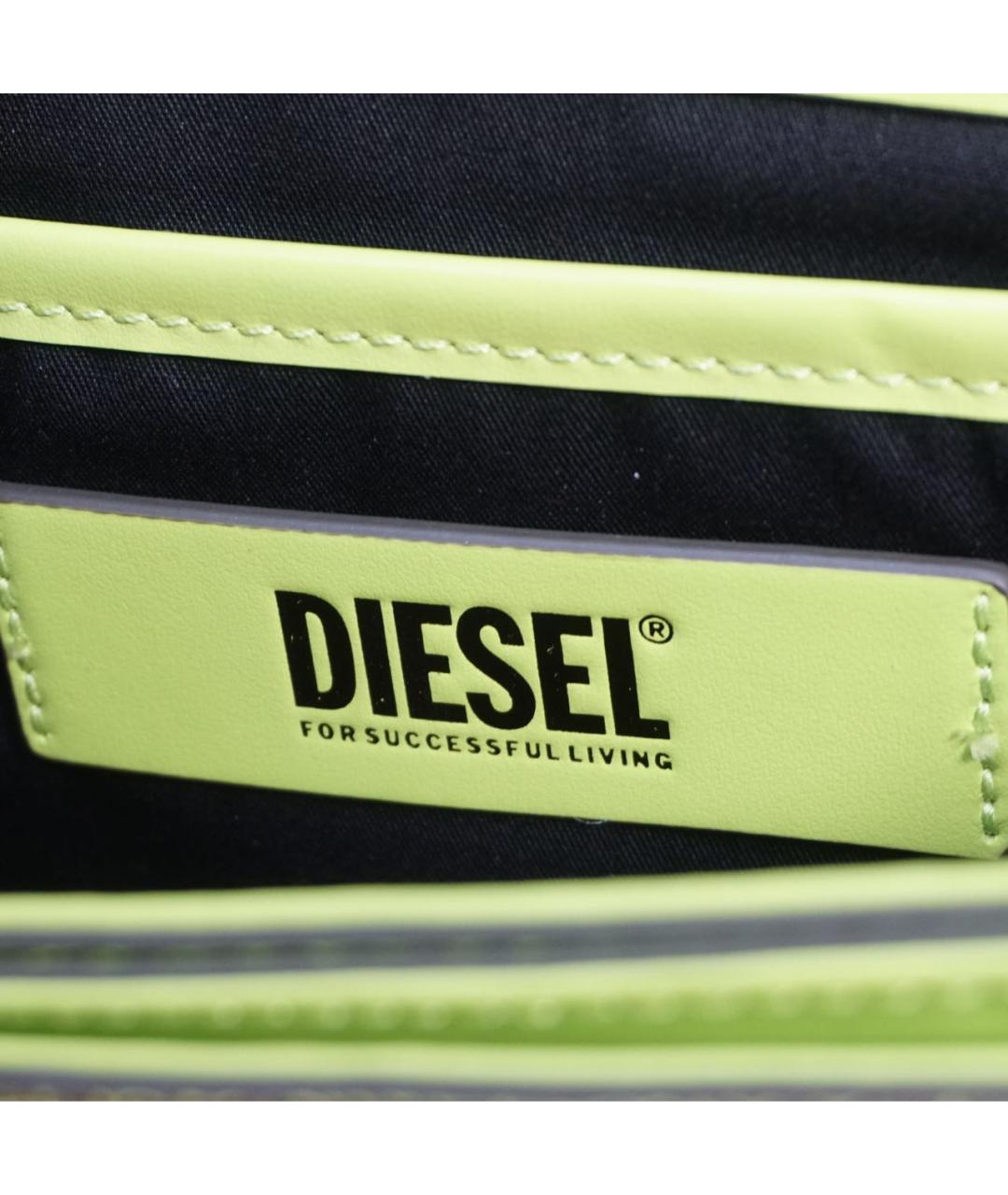 DIESEL Зеленая кожаная сумка через плечо, фото 5