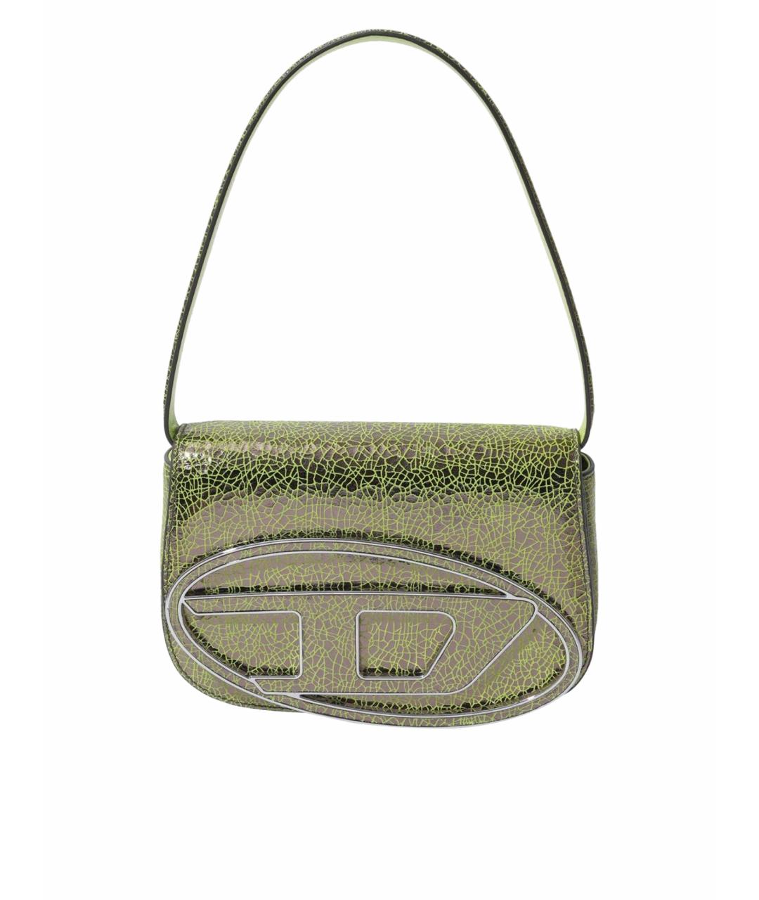 DIESEL Зеленая кожаная сумка через плечо, фото 1