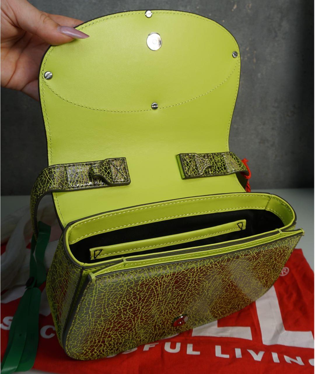 DIESEL Зеленая кожаная сумка через плечо, фото 6