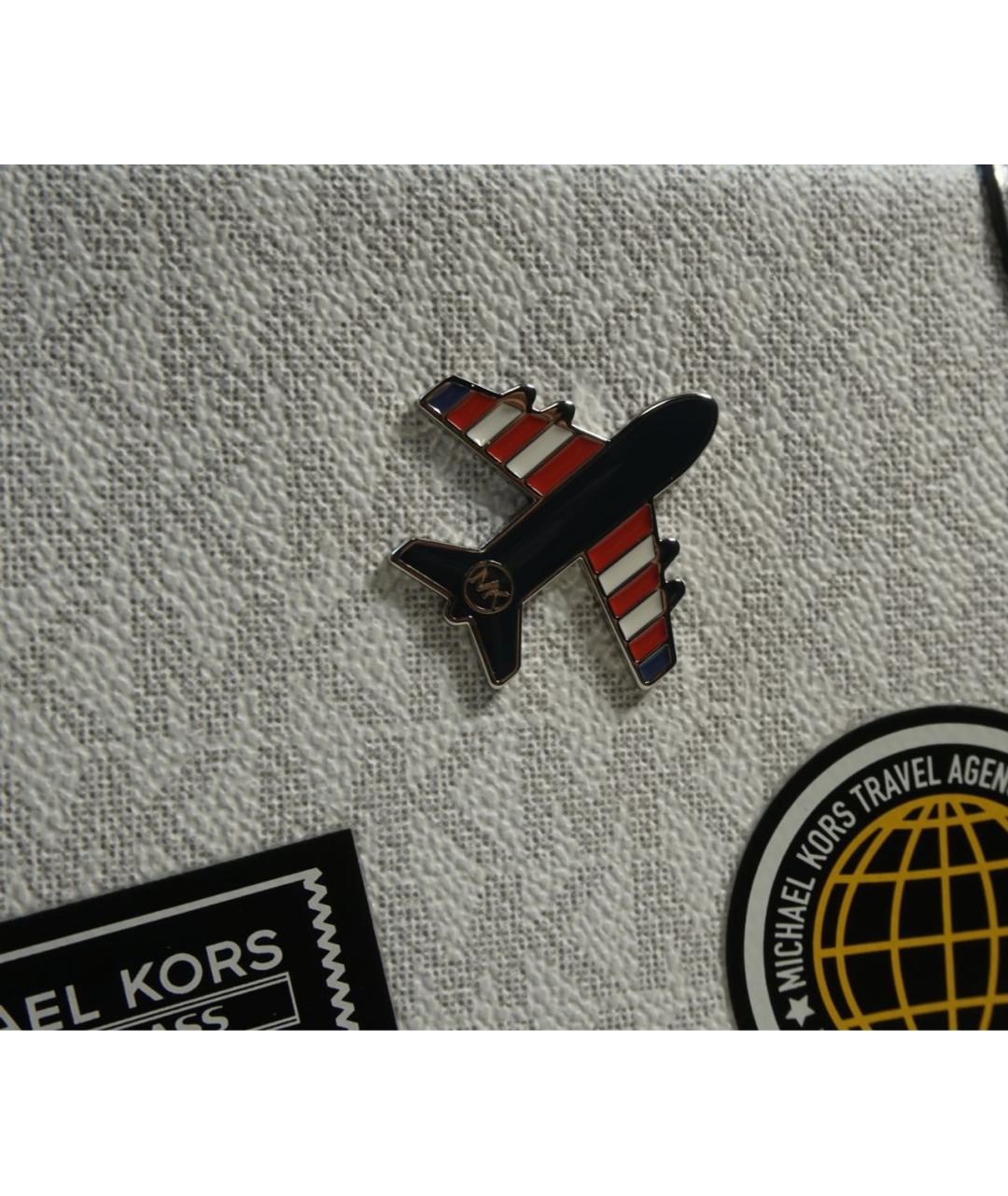 MICHAEL KORS Белая сумка через плечо из искусственной кожи, фото 6