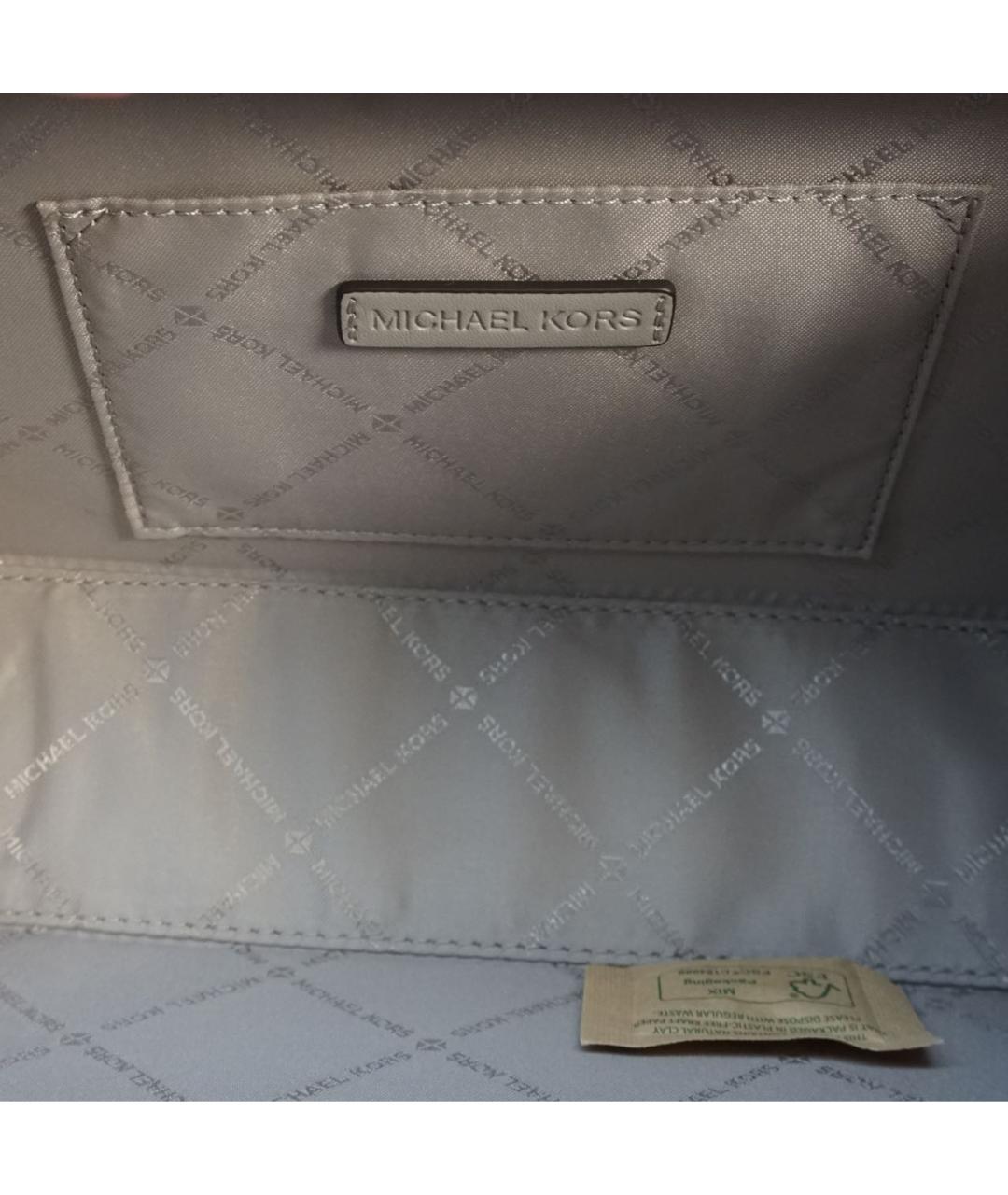 MICHAEL KORS Белая сумка через плечо из искусственной кожи, фото 5