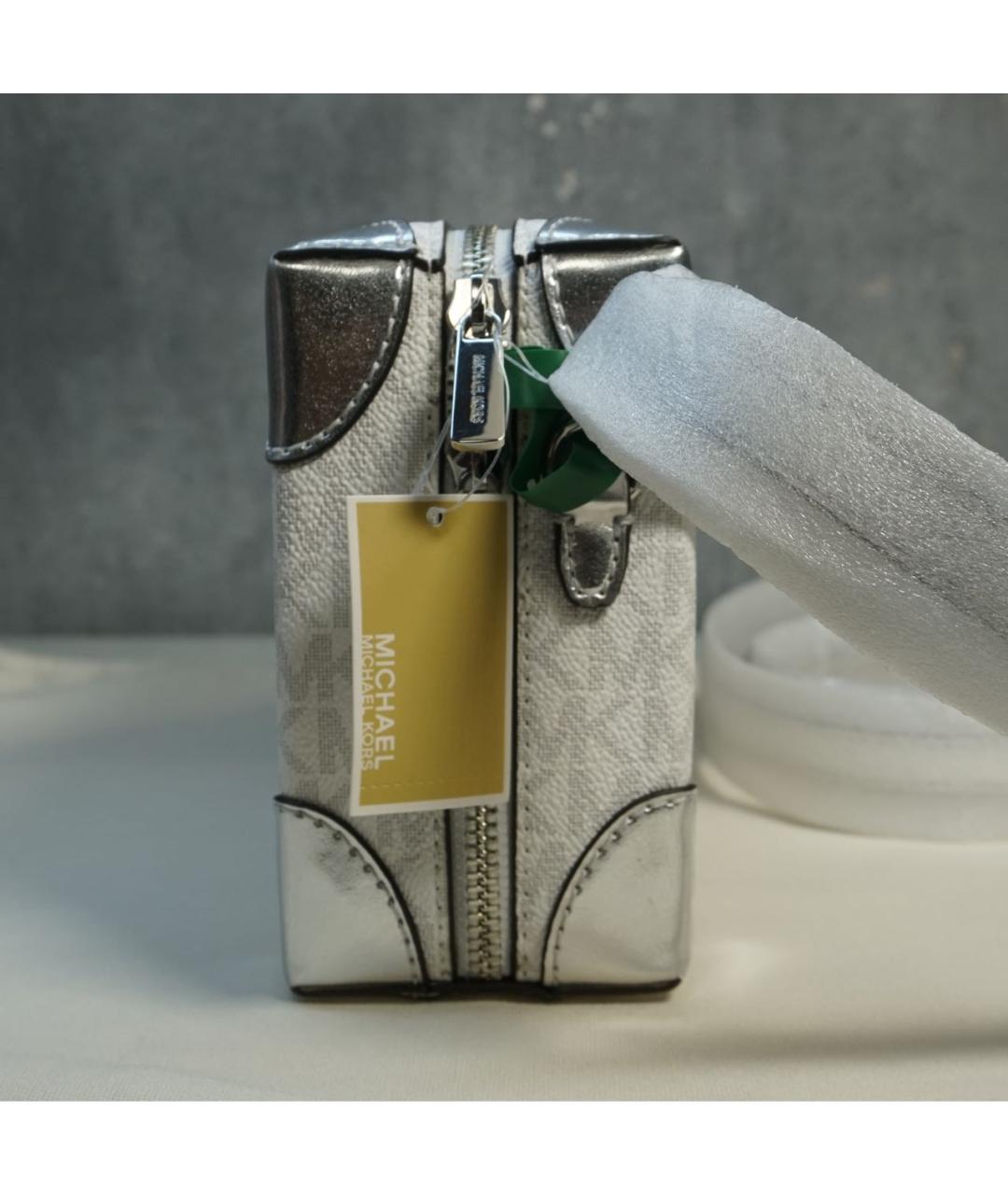 MICHAEL KORS Белая сумка через плечо из искусственной кожи, фото 4