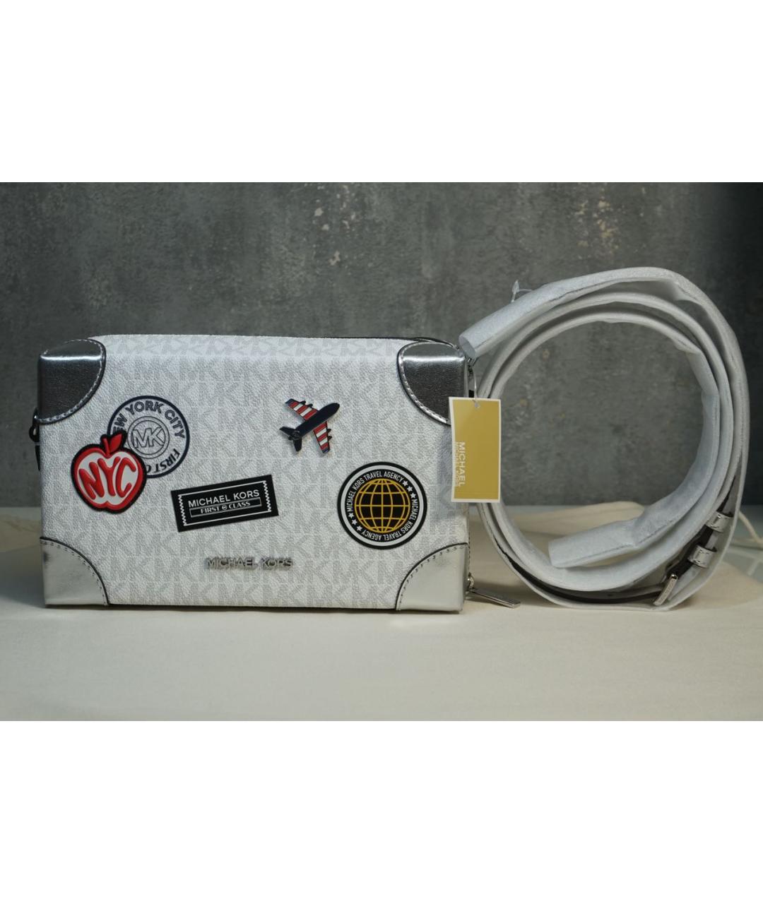 MICHAEL KORS Белая сумка через плечо из искусственной кожи, фото 2