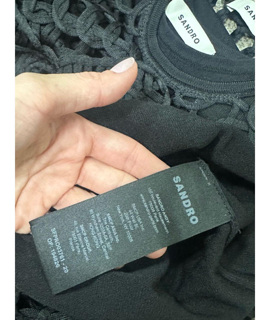 SANDRO Черное повседневное платье, фото 6