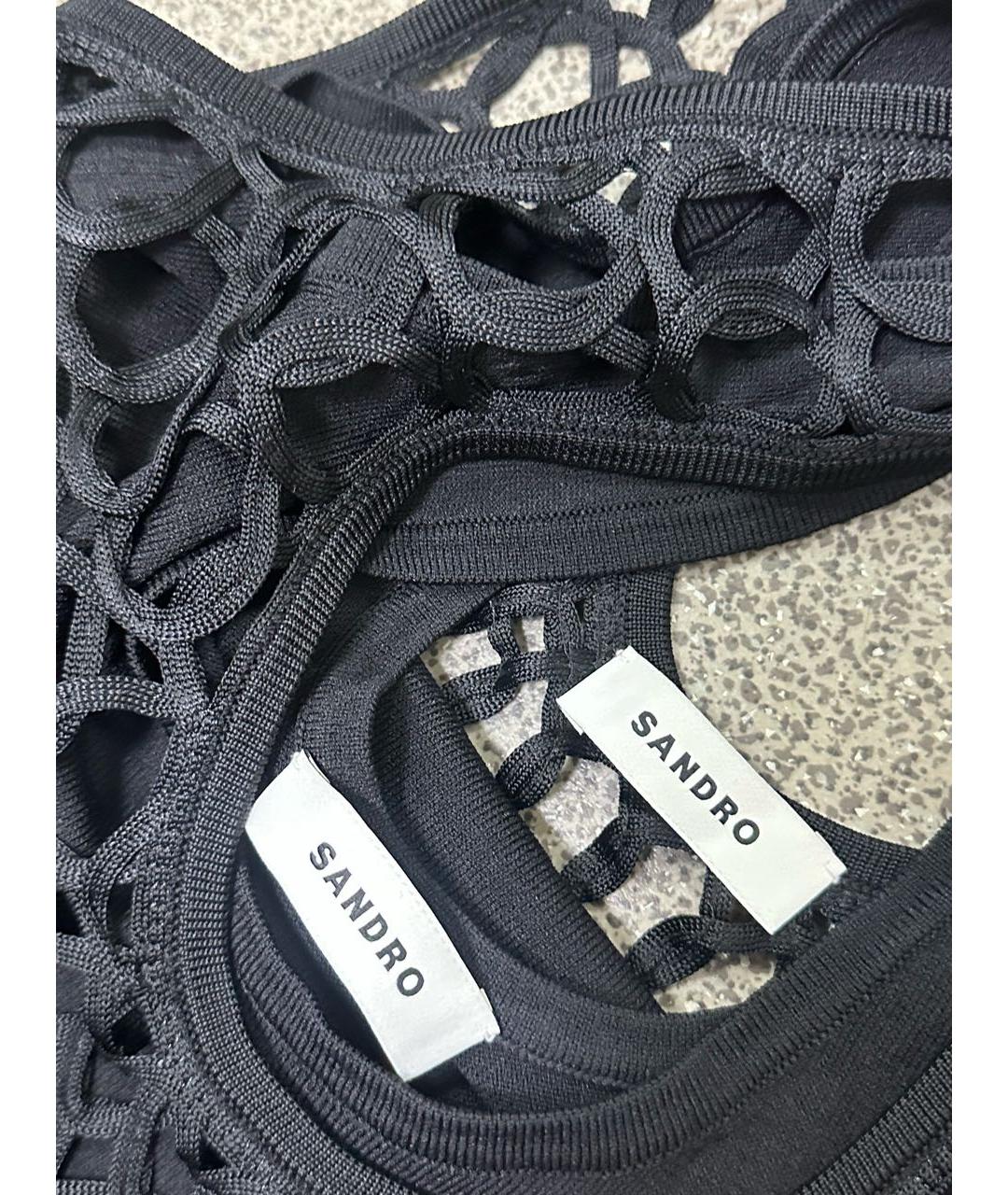 SANDRO Черное повседневное платье, фото 5