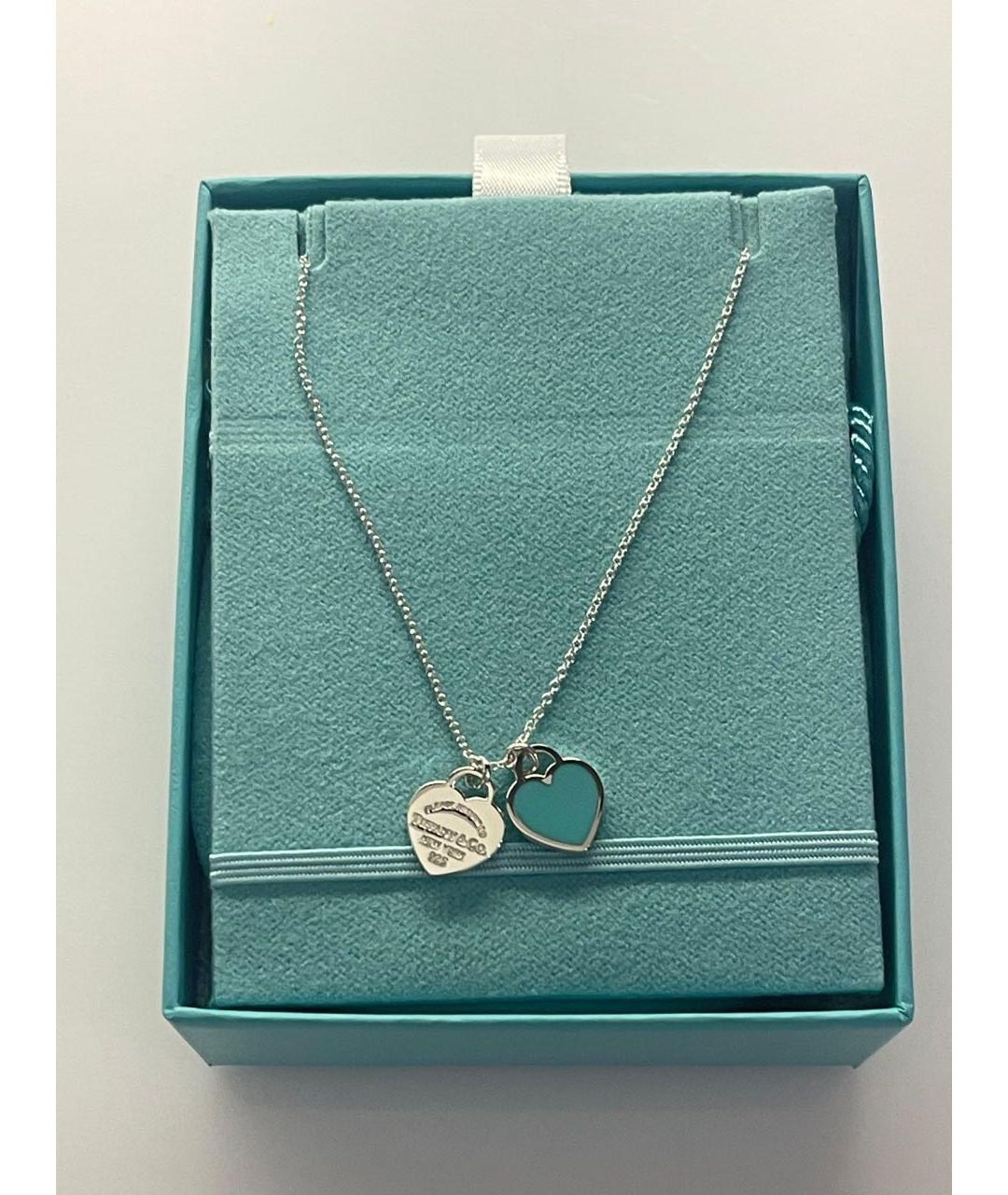 TIFFANY&CO Голубая серебряная подвеска, фото 2