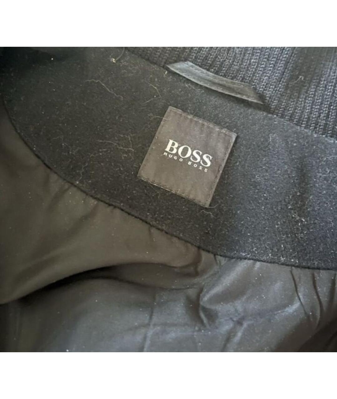 HUGO BOSS Черное шерстяное пальто, фото 3