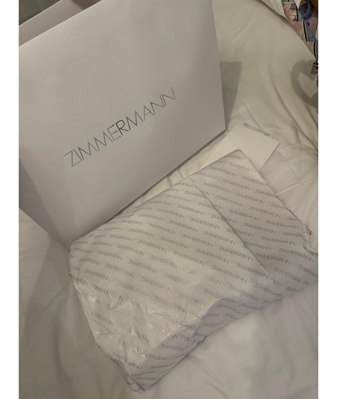 ZIMMERMANN Белое льняное коктейльное платье, фото 3