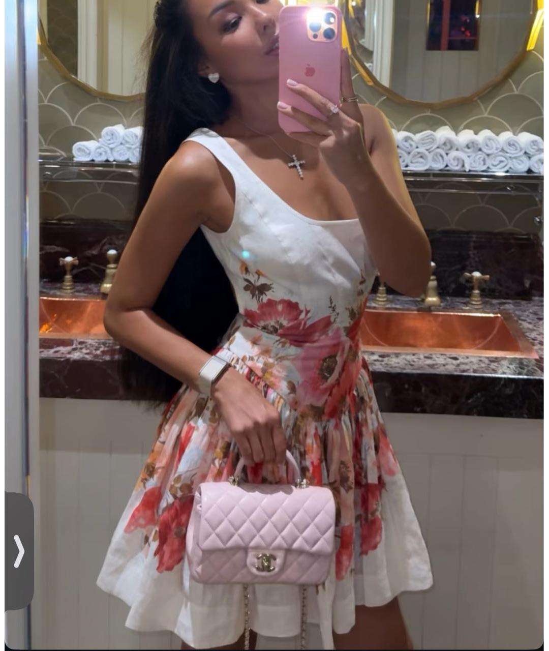 ZIMMERMANN Белое льняное коктейльное платье, фото 4