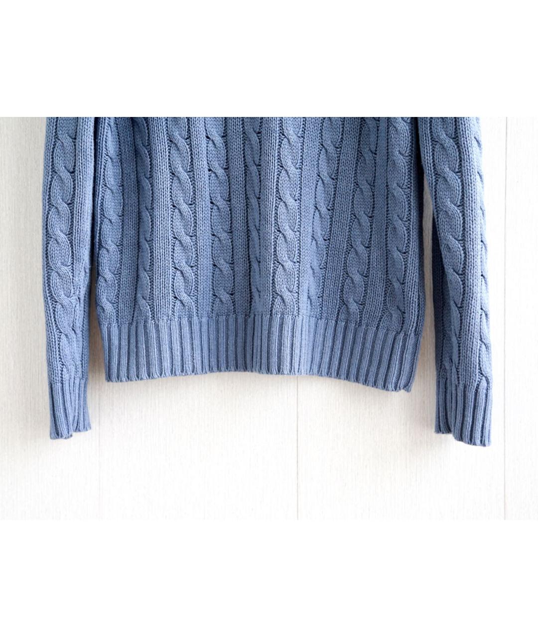 POLO RALPH LAUREN Голубой шелковый джемпер / свитер, фото 6