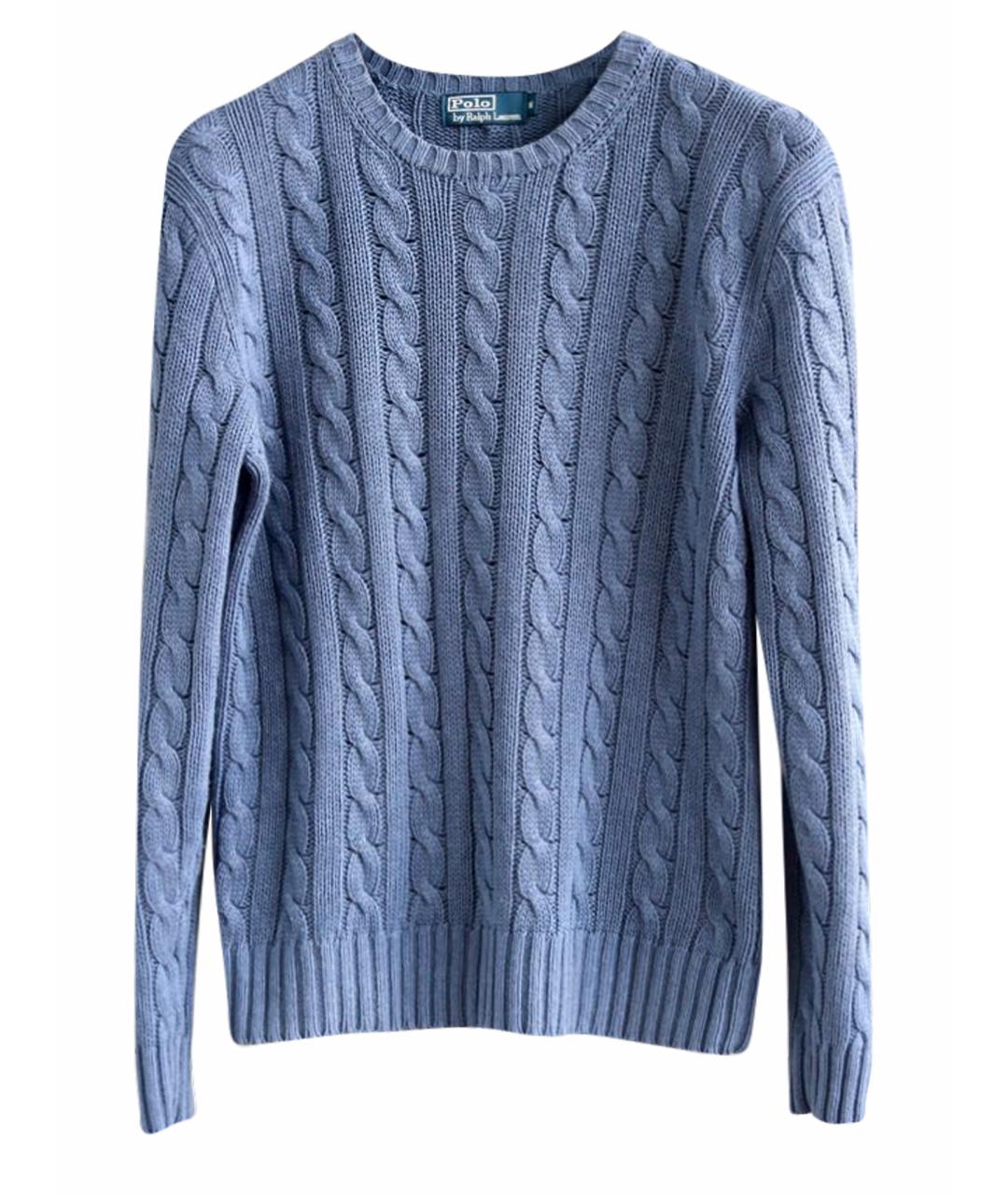 POLO RALPH LAUREN Голубой шелковый джемпер / свитер, фото 1