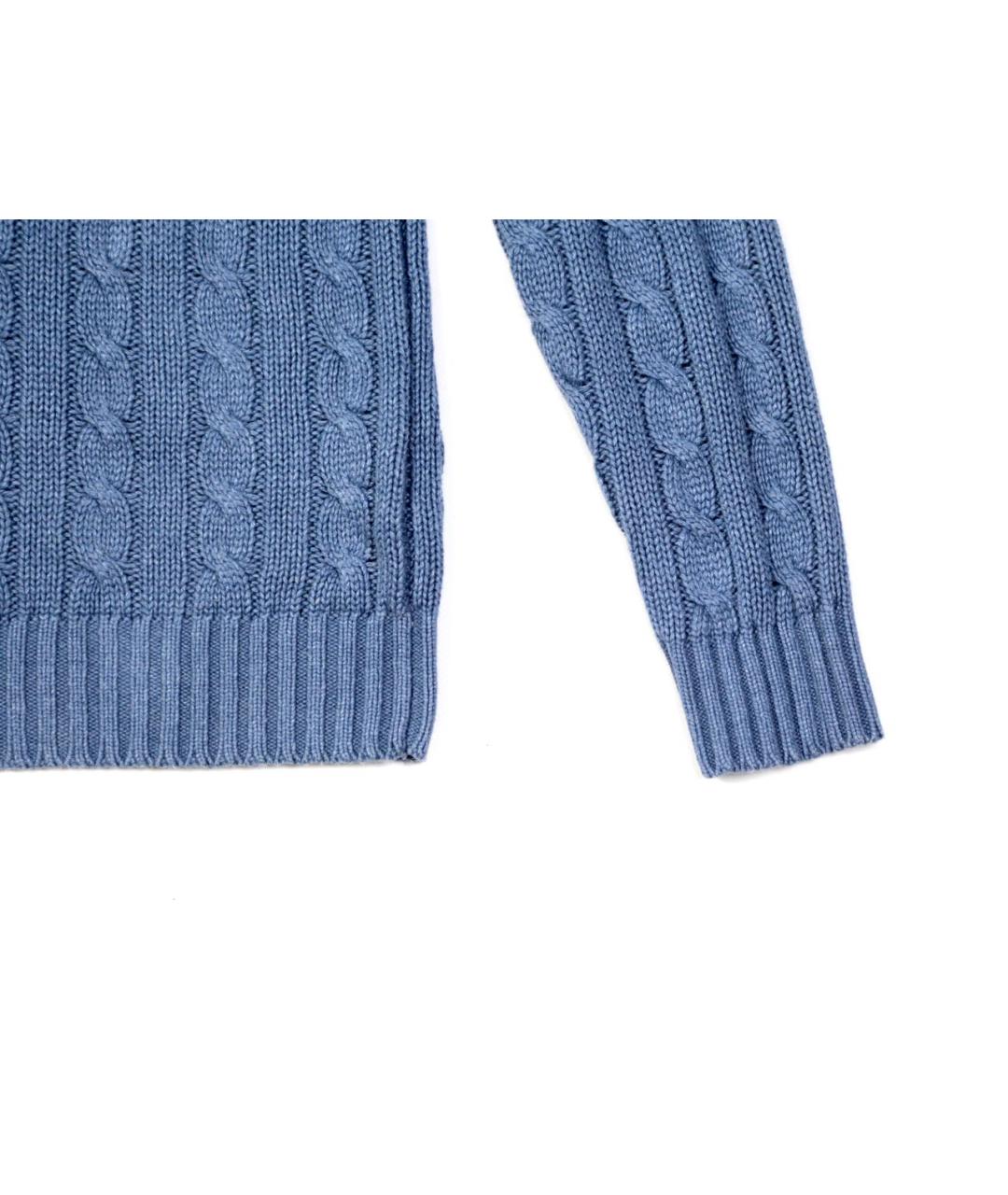 POLO RALPH LAUREN Голубой шелковый джемпер / свитер, фото 7