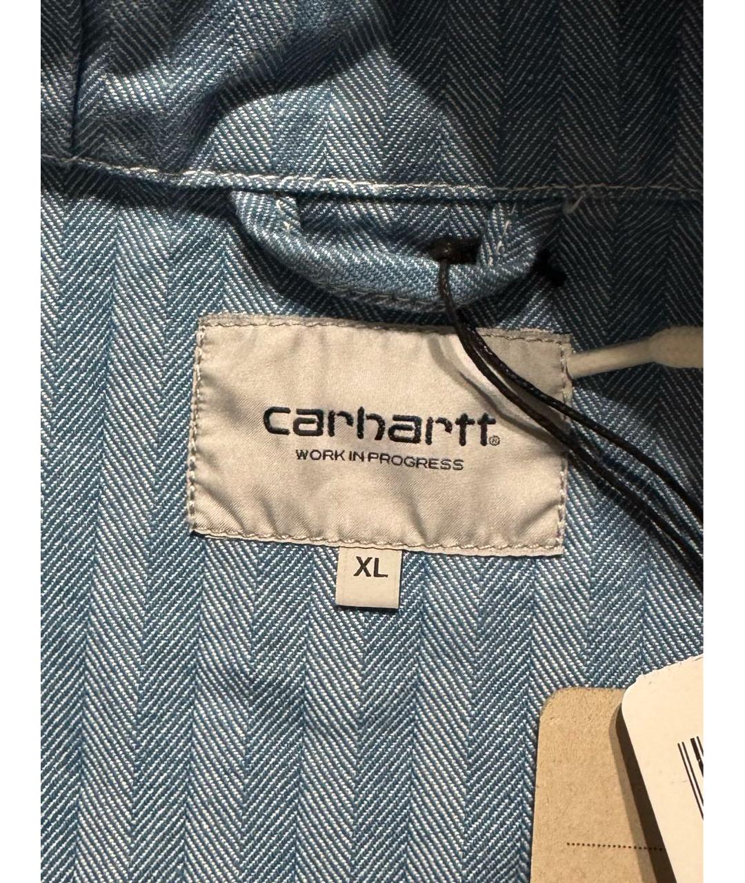 CARHARTT WIP Голубая хлопковая куртка, фото 4