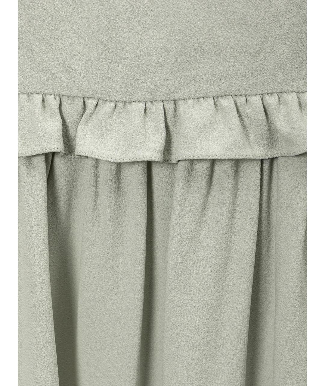 CHRISTIAN DIOR Зеленые хлопковое повседневное платье, фото 3
