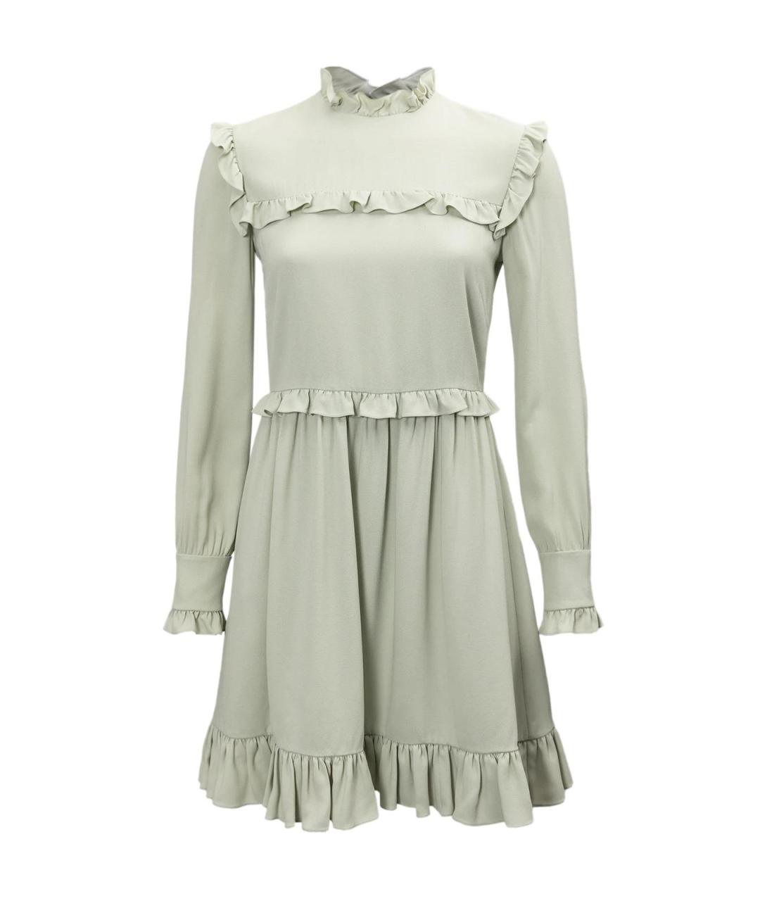 CHRISTIAN DIOR Зеленые хлопковое повседневное платье, фото 1