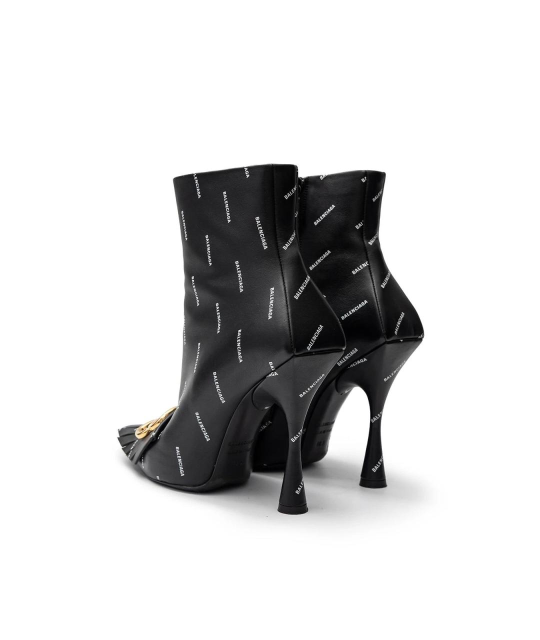 BALENCIAGA Черные кожаные ботильоны, фото 3