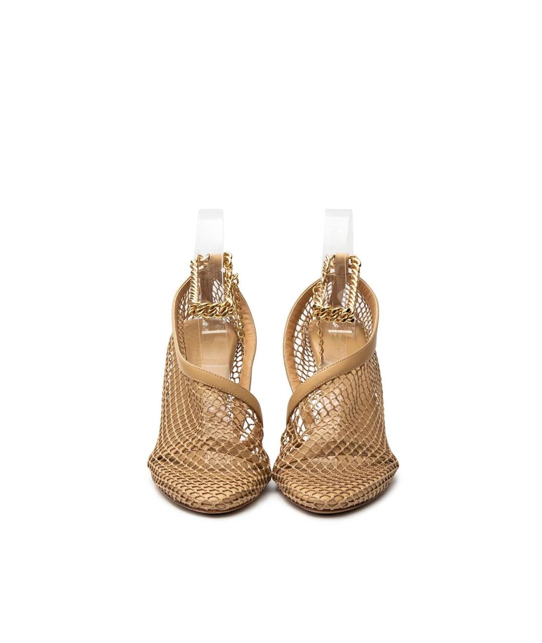 BOTTEGA VENETA Бежевые кожаные туфли, фото 4
