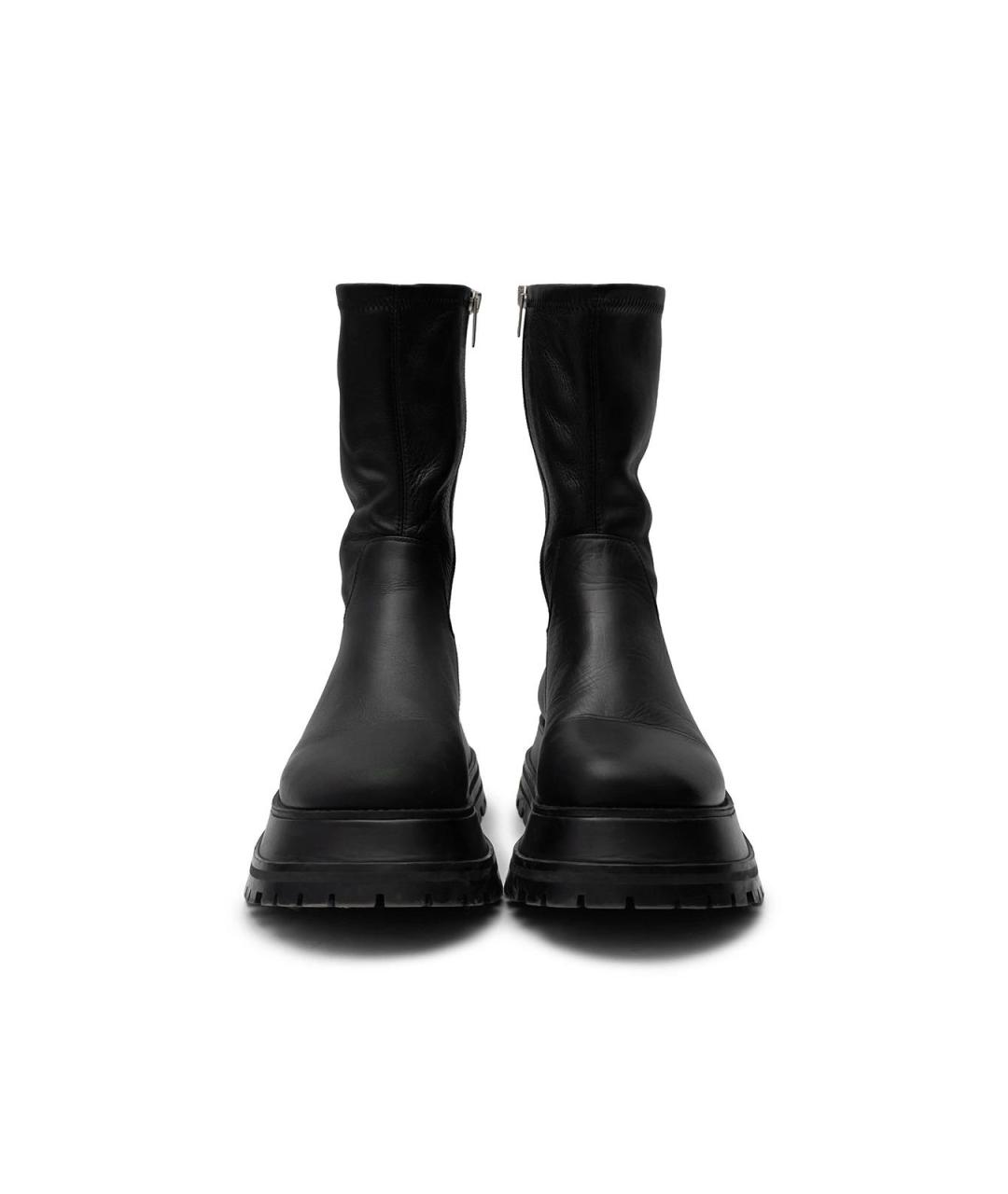 BURBERRY Черные кожаные ботинки, фото 5