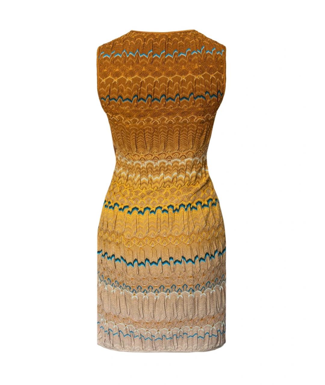 MISSONI Коричневое вискозное повседневное платье, фото 2