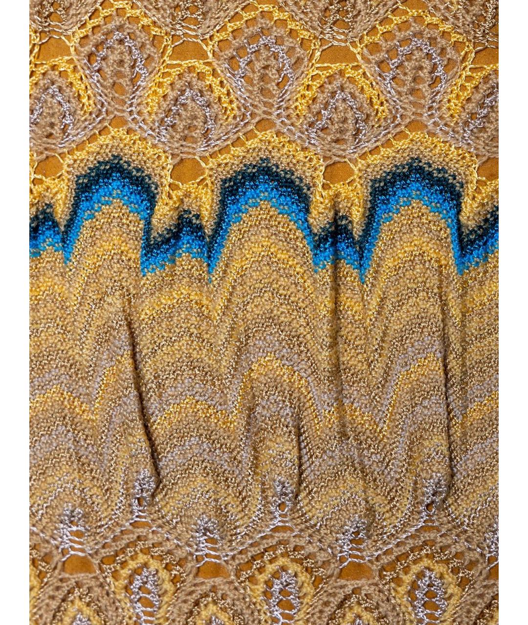 MISSONI Коричневое вискозное повседневное платье, фото 3