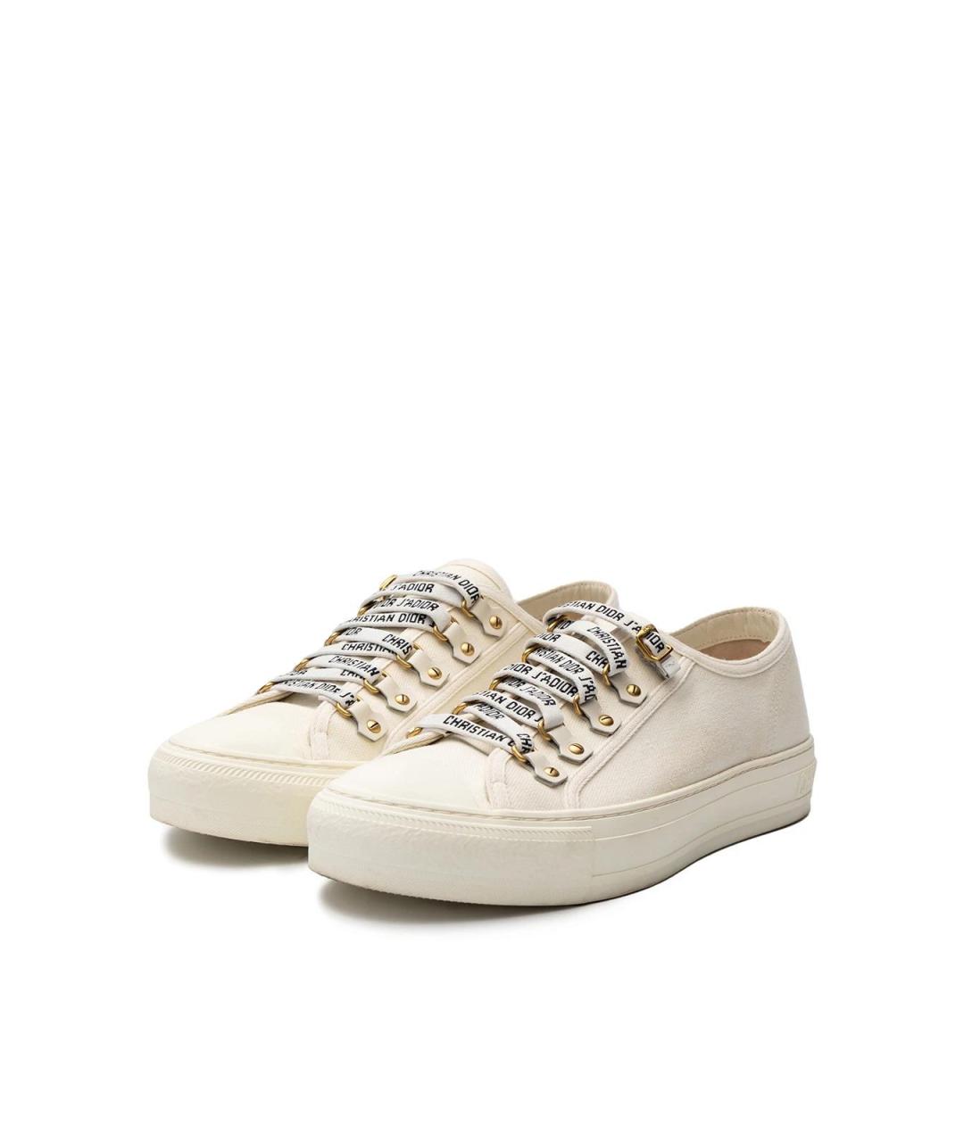CHRISTIAN DIOR Белые текстильные кеды, фото 2