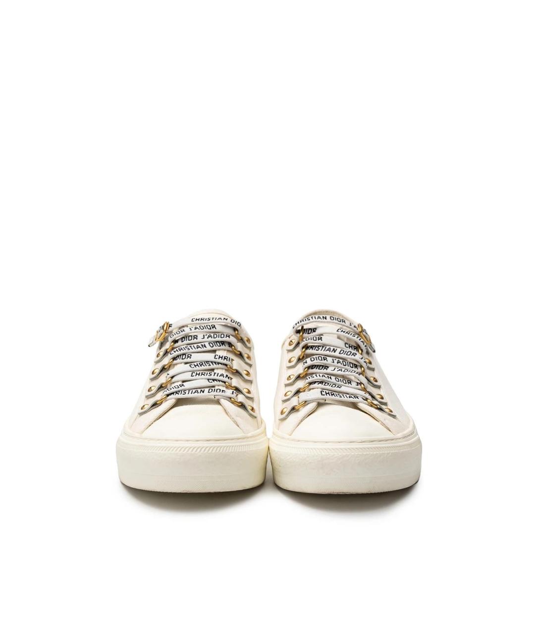 CHRISTIAN DIOR Белые текстильные кеды, фото 4