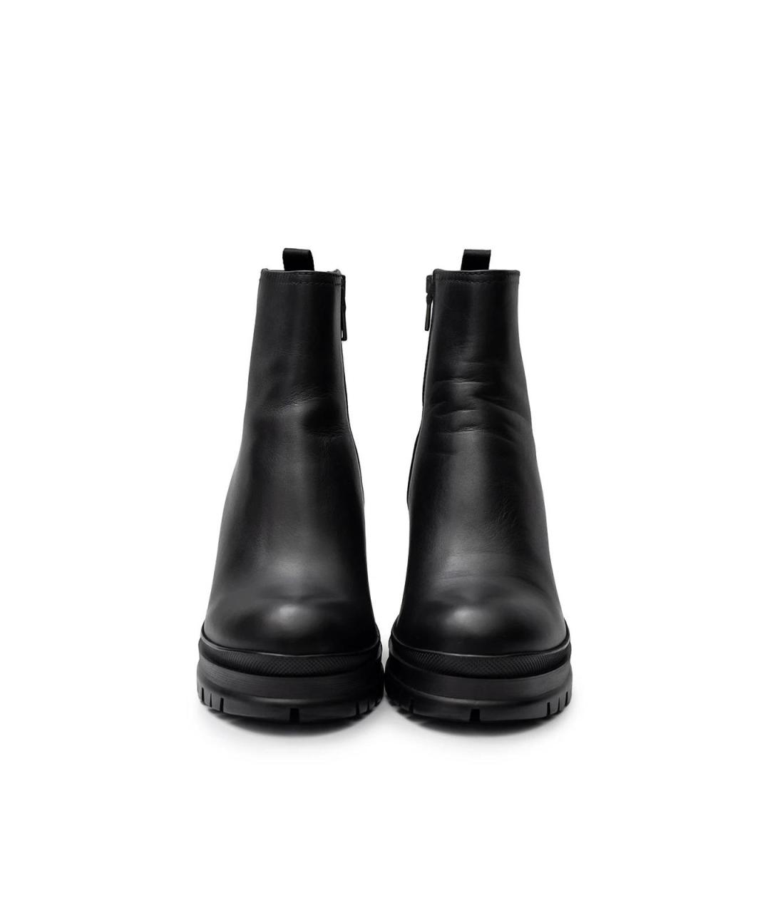 PRADA Черные кожаные ботильоны, фото 4