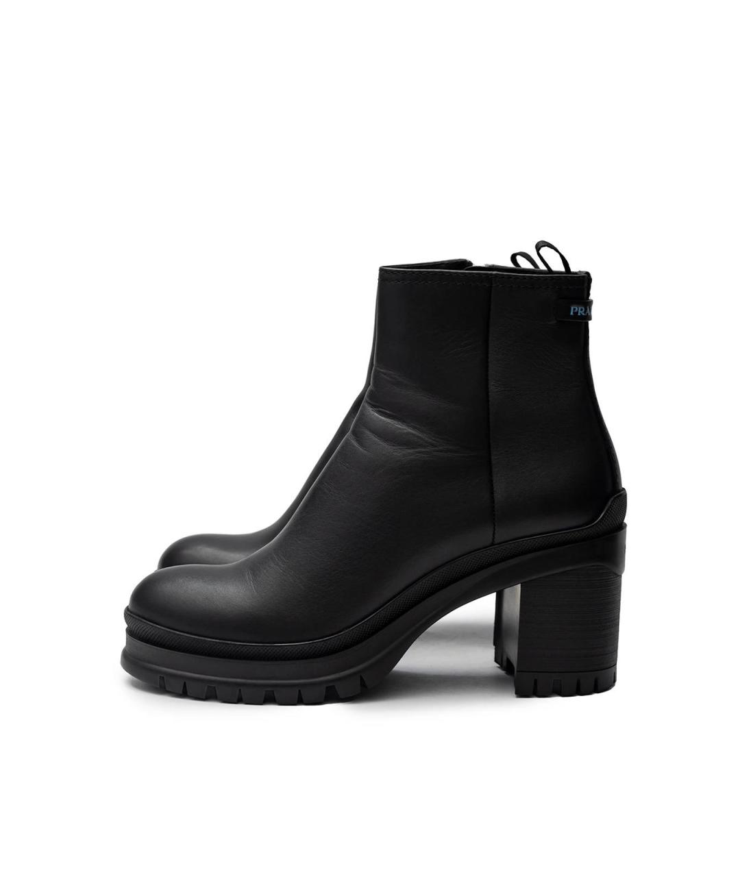 PRADA Черные кожаные ботильоны, фото 5