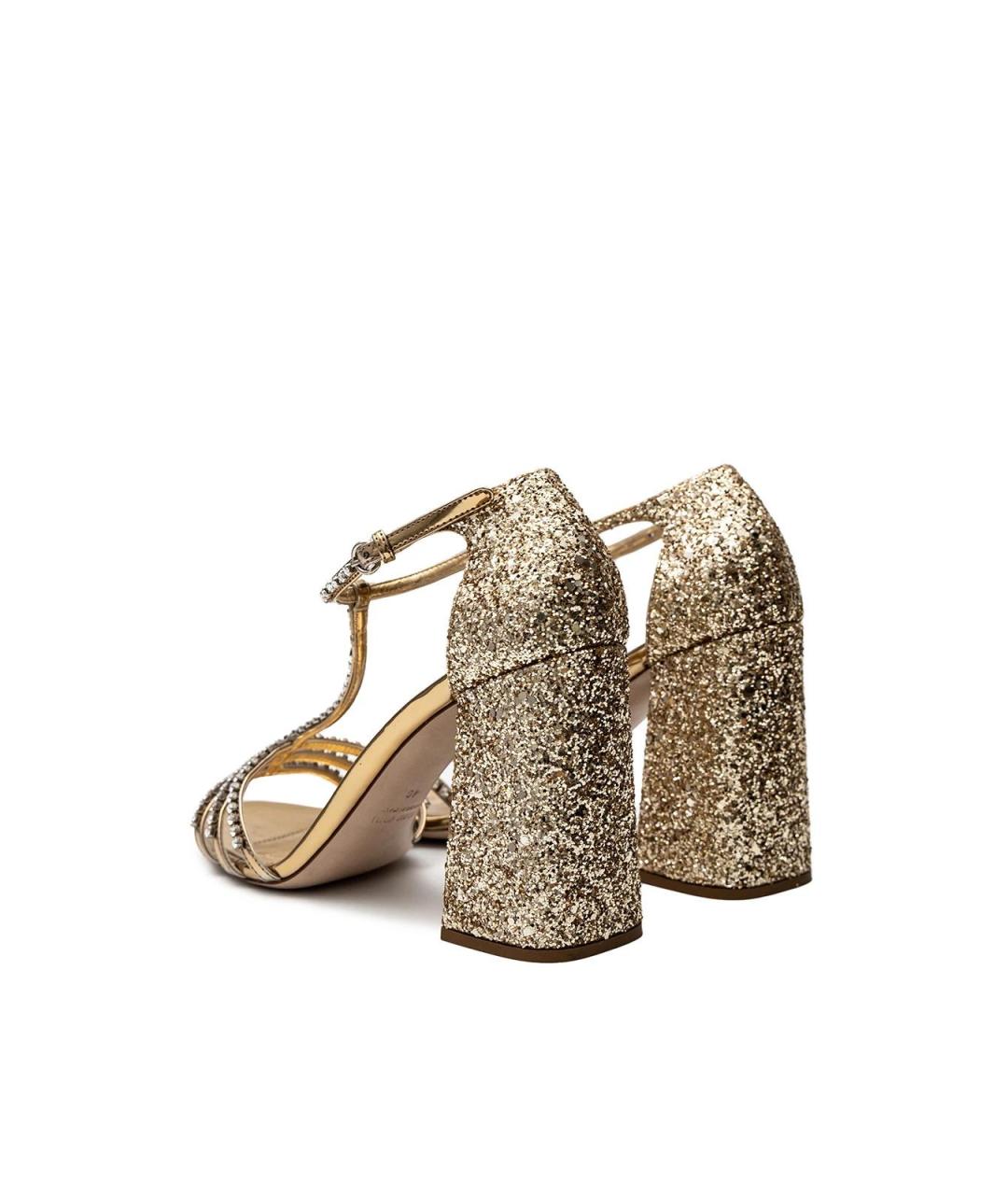 MIU MIU Золотые босоножки, фото 3