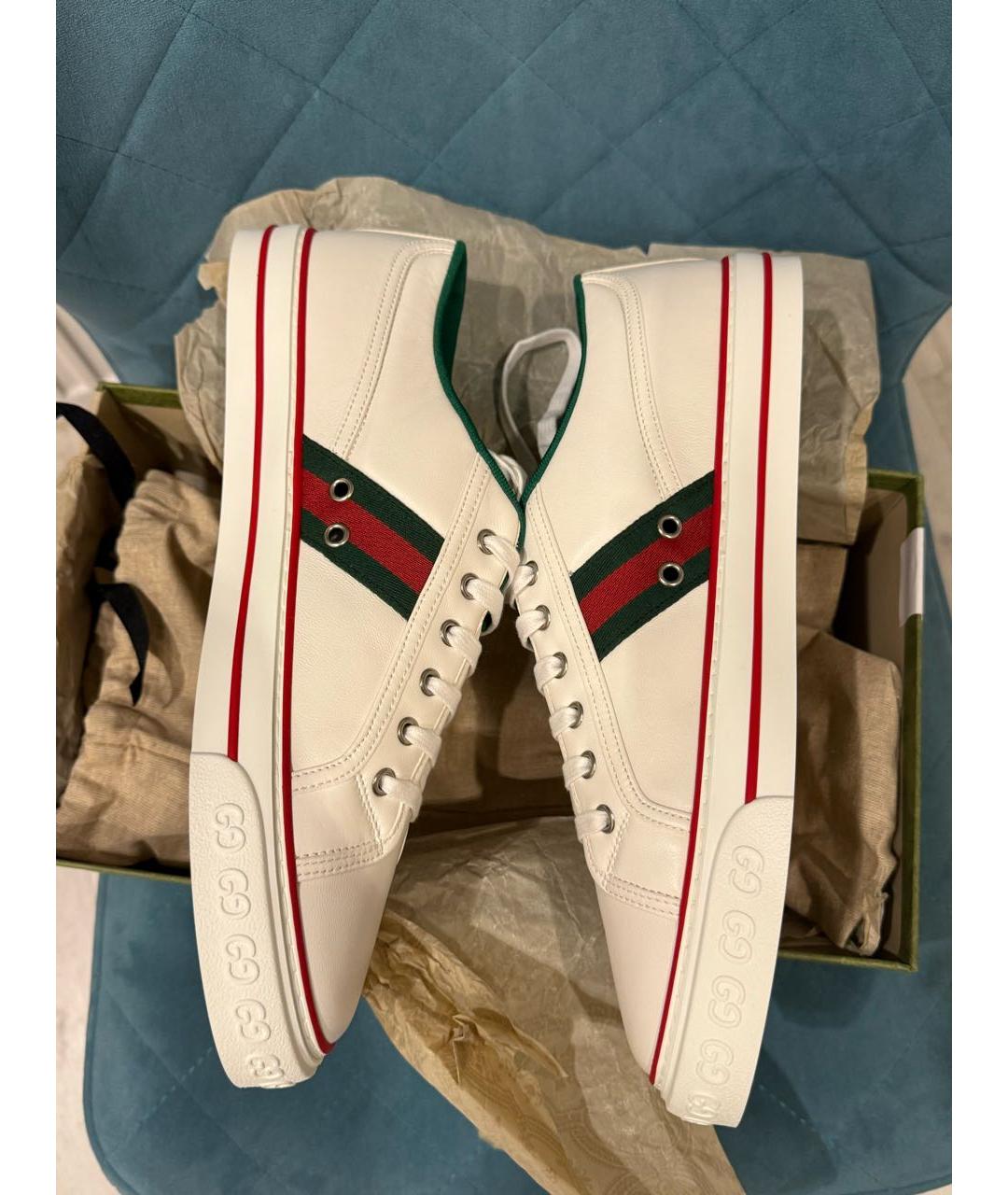 GUCCI Белые низкие кроссовки / кеды, фото 2