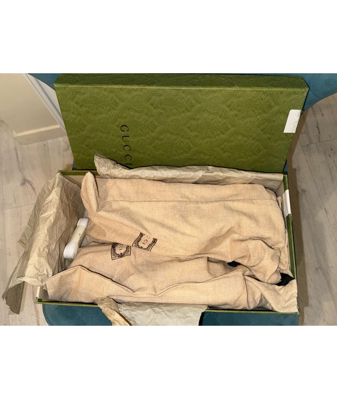 GUCCI Белые низкие кроссовки / кеды, фото 5