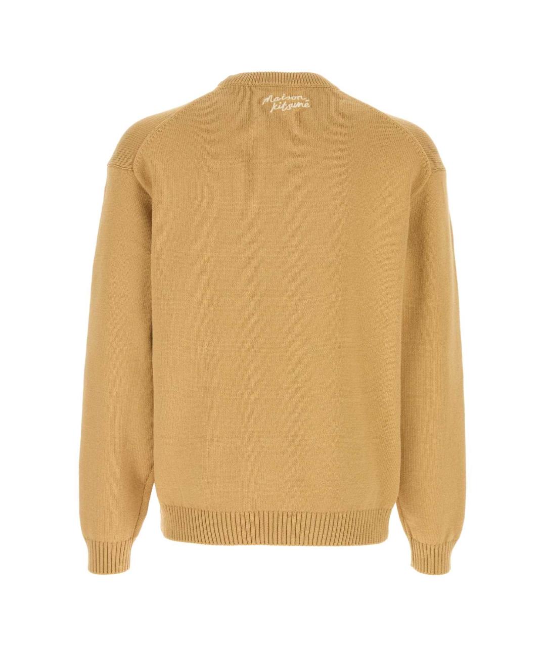 MAISON KITSUNE Бежевый хлопковый джемпер / свитер, фото 2