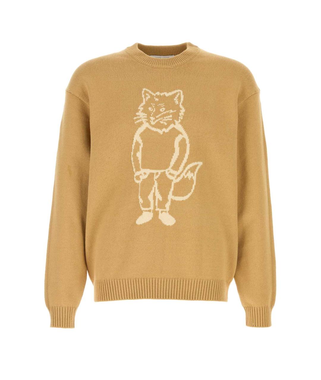 MAISON KITSUNE Бежевый хлопковый джемпер / свитер, фото 1