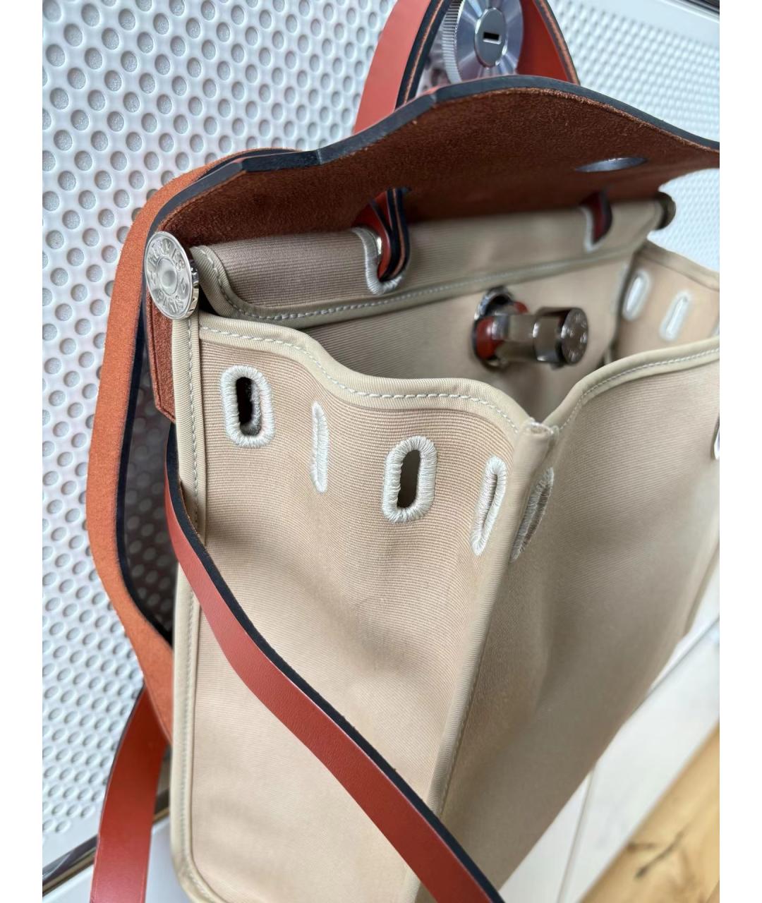 HERMES Красная кожаная сумка через плечо, фото 3