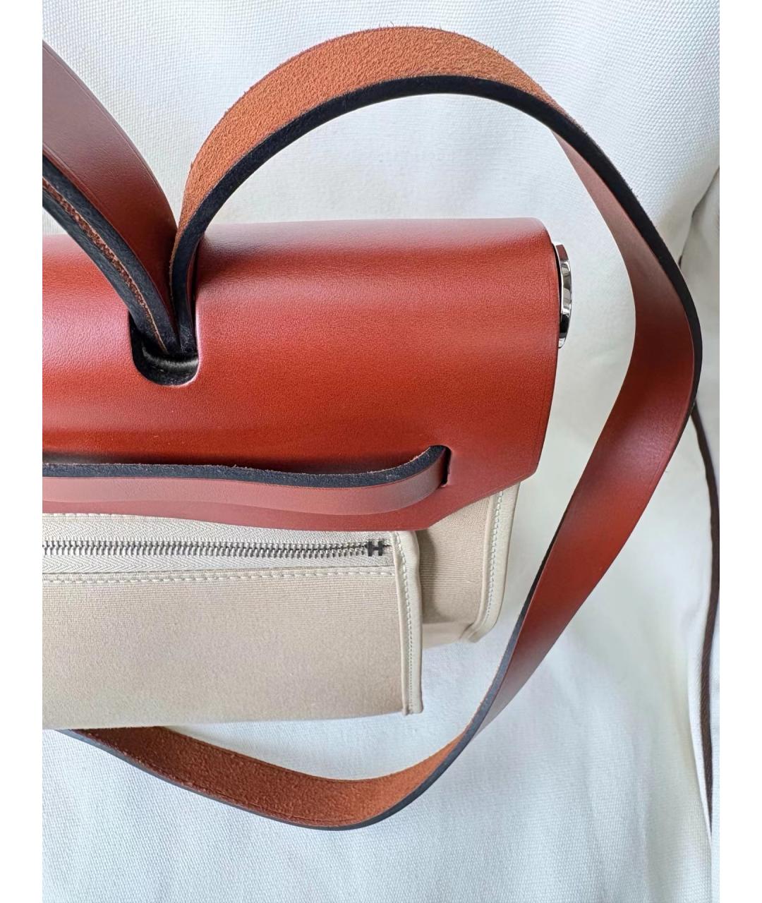 HERMES Красная кожаная сумка через плечо, фото 6