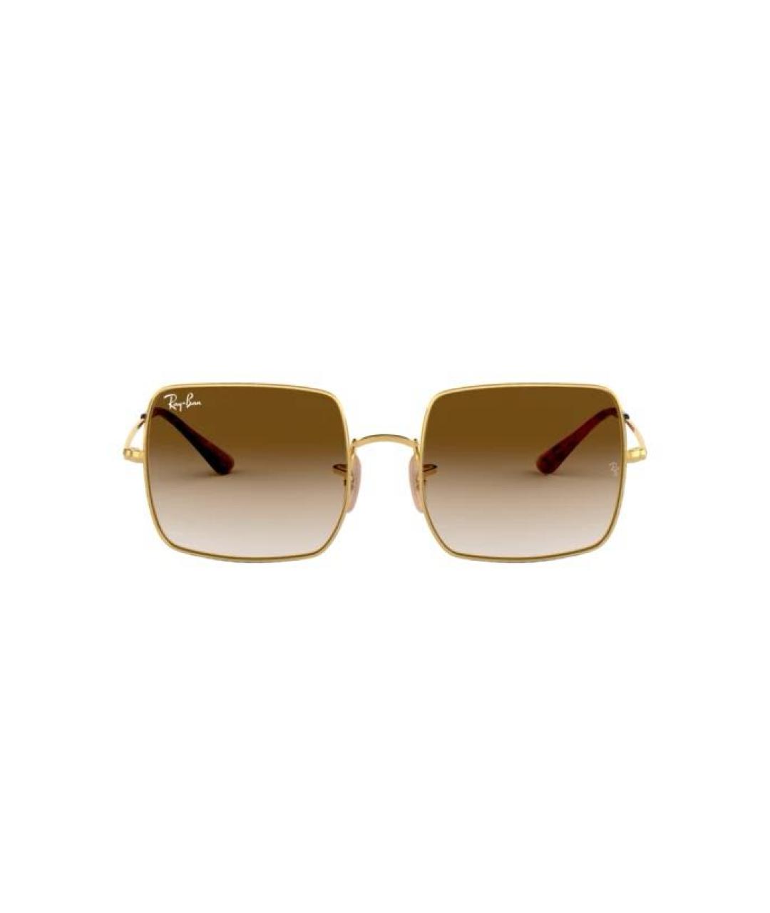 RAY BAN Коричневые металлические солнцезащитные очки, фото 4
