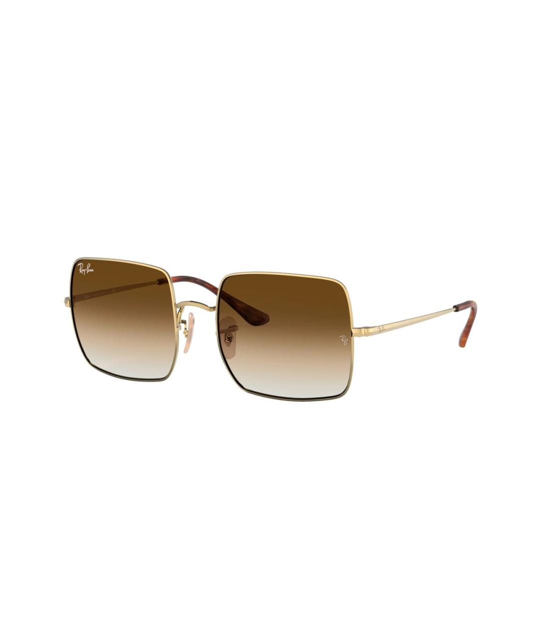 RAY BAN Коричневые металлические солнцезащитные очки, фото 3