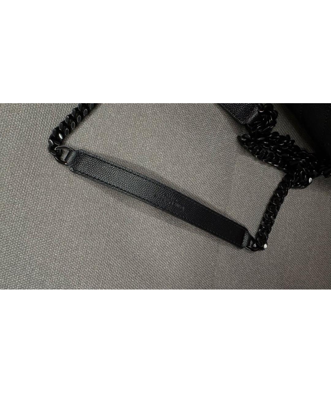 SAINT LAURENT Черная кожаная сумка через плечо, фото 8