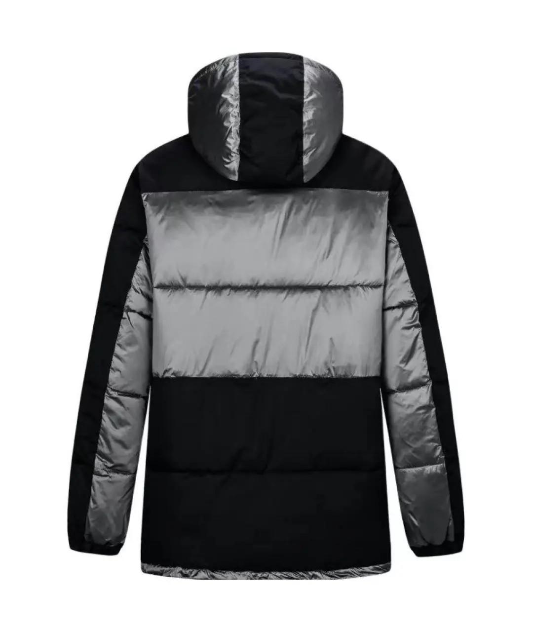 ARMANI EXCHANGE Серебрянный полиэстеровый пуховик, фото 3