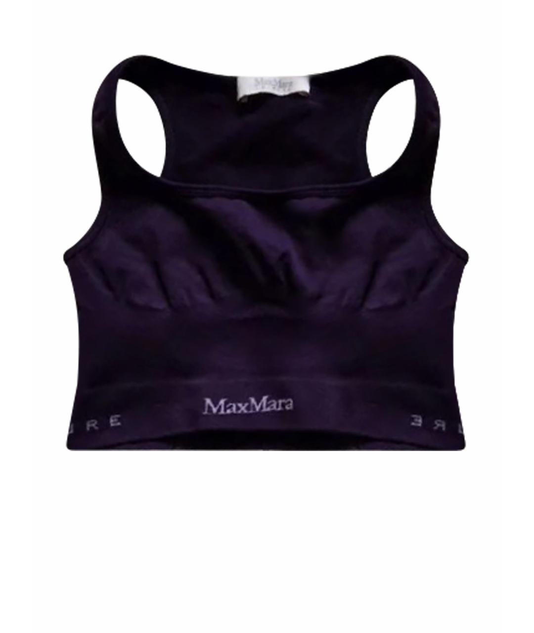 MAX MARA Фиолетовая полиэстеровая майка, фото 1