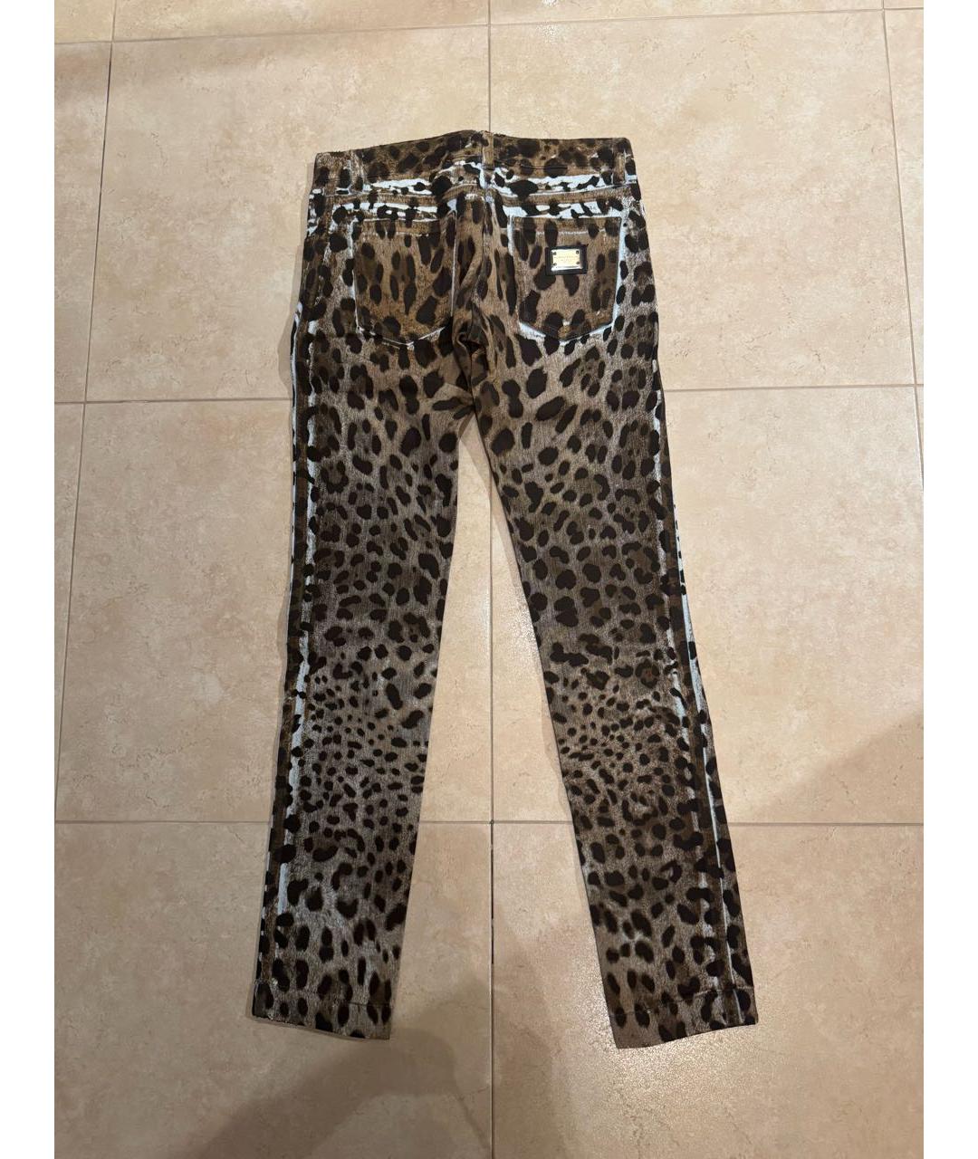 DOLCE&GABBANA Коричневые хлопковые джинсы слим, фото 2