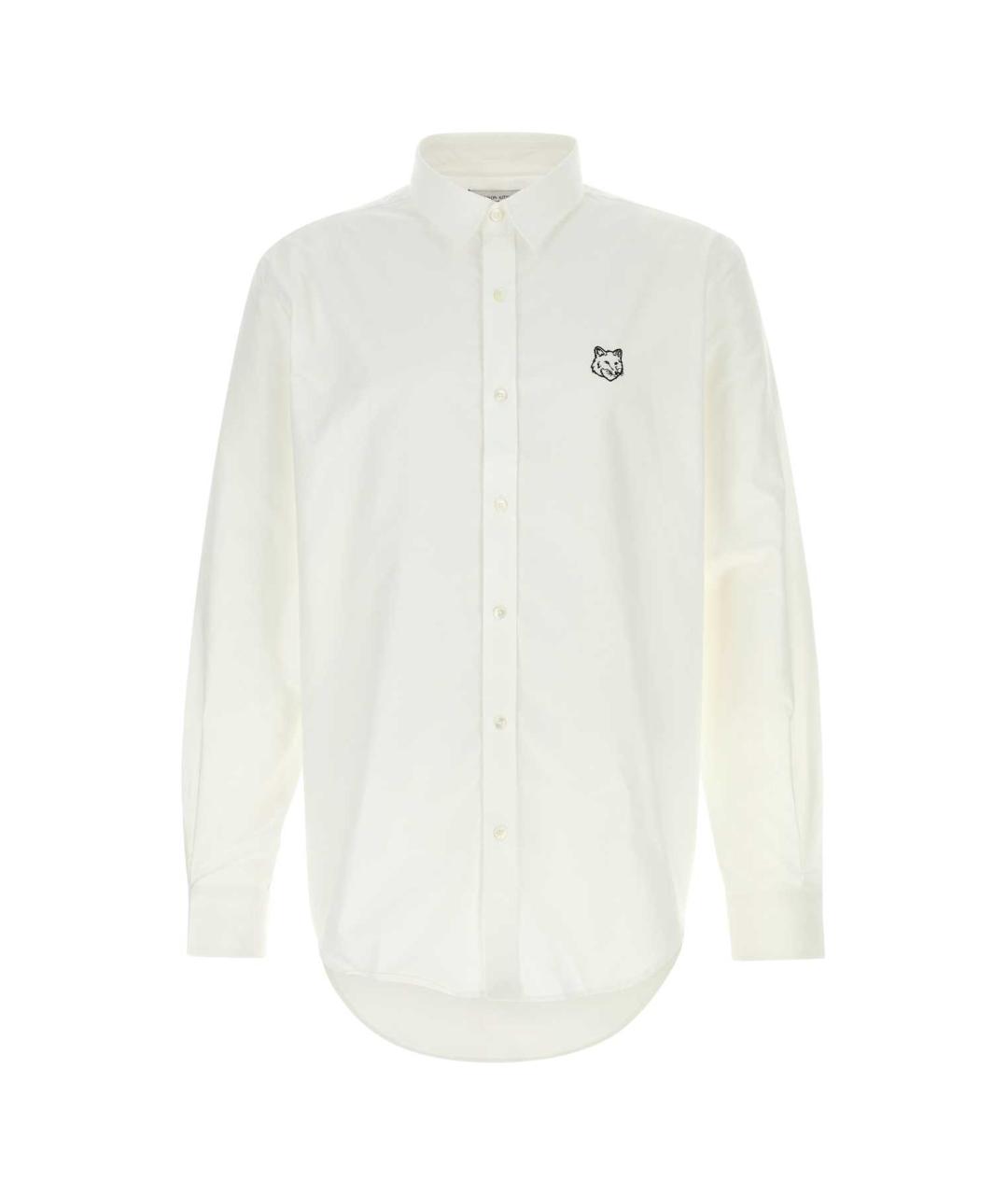 MAISON KITSUNE Белая хлопковая кэжуал рубашка, фото 1